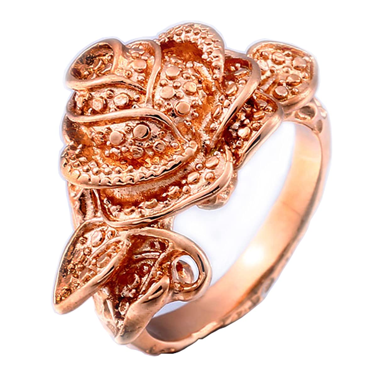 Stainless Steel Rose Flower Ring for Women - Elegant Statement Jewelry for Parties, Weddings & Everyday Wear