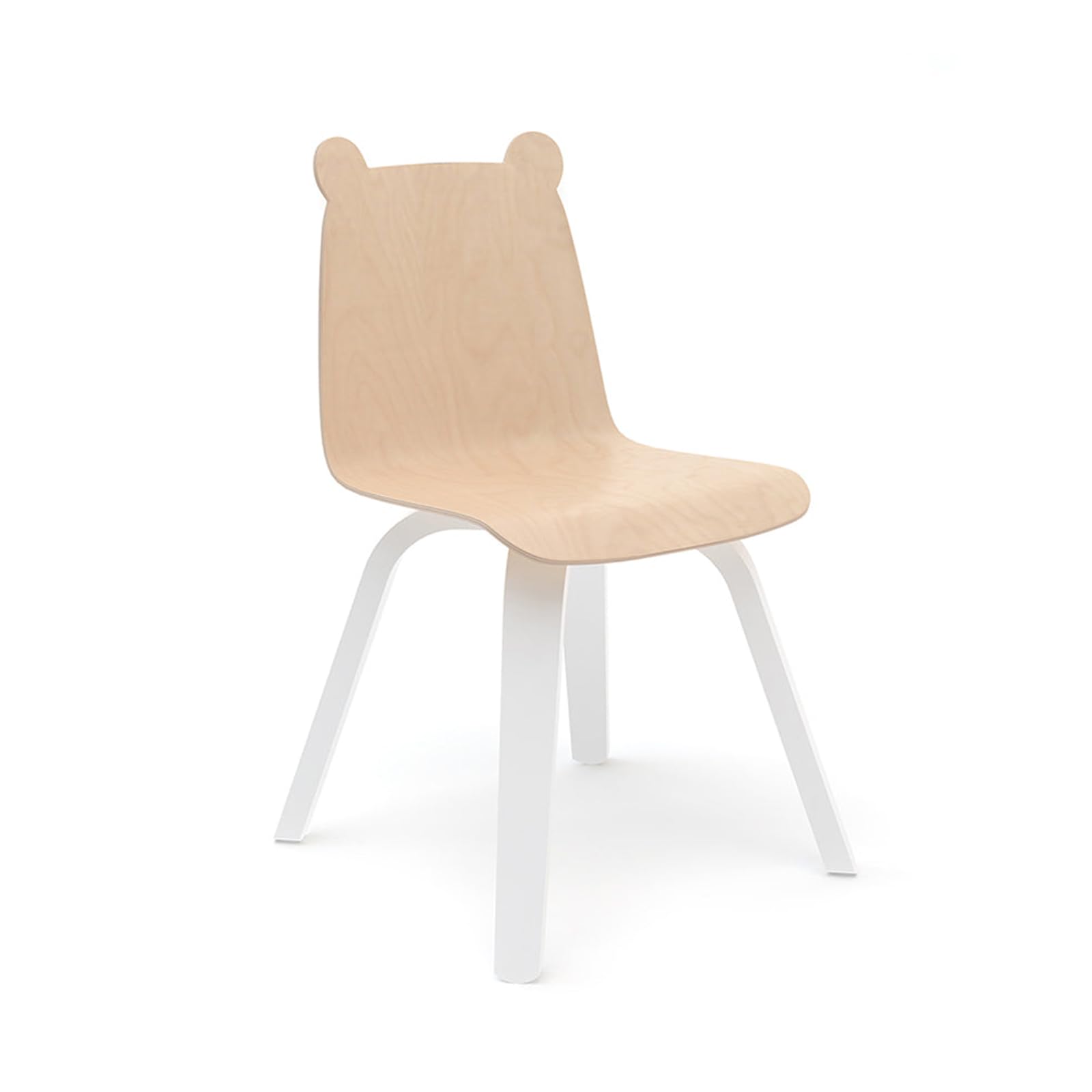 Kids Play Chairs - Adorable Bear Design - Natural Birch Wood - Set of 2 - Perfect for Children's Room, Playroom or Nursery Decor