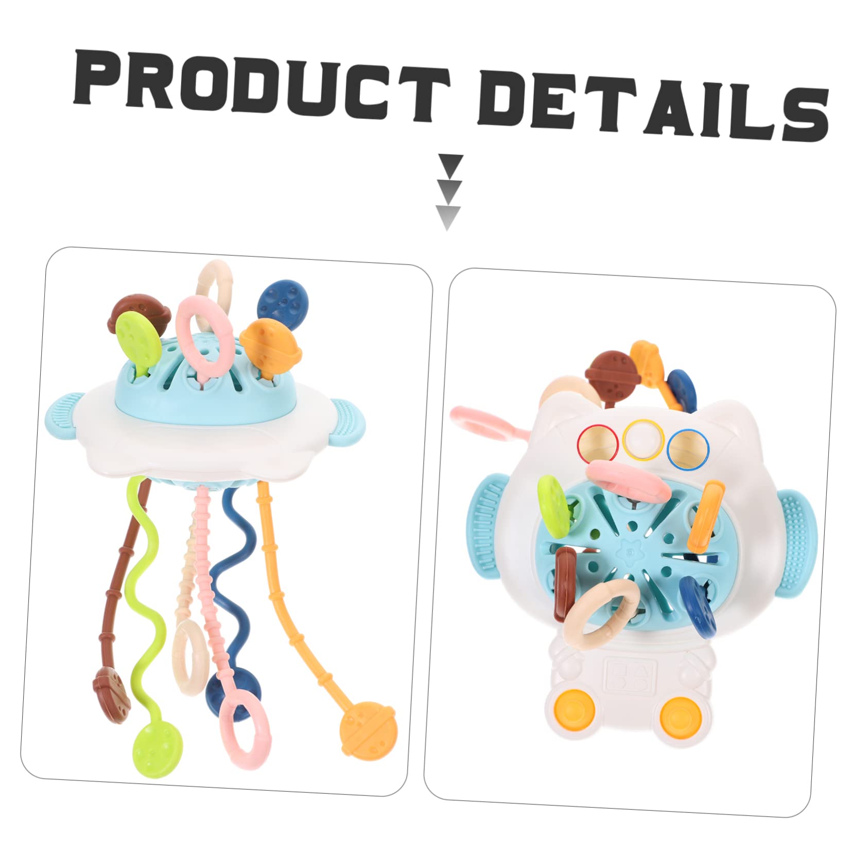 KOMBIUDA Drawstring Sensory Toys - STEM Teething & Bath Toys for Babies & Toddlers - Educational Learning & Chewing Relief - Perfect for Playtime, Bathtime & Sensory Development
