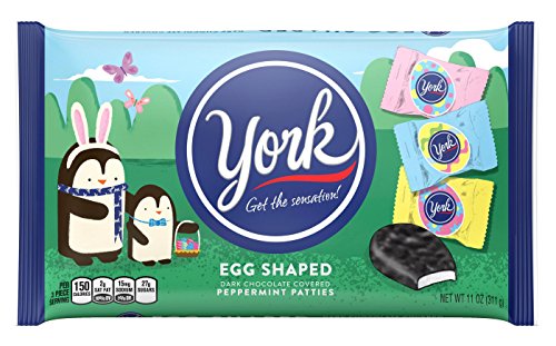 Easter York Peppermint Pattie Eggs - Delicious Chocolate Mint Candy Treats for Easter Baskets, Holiday Gifting & Party Favors