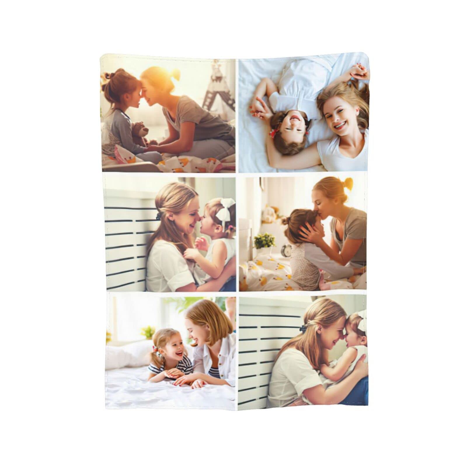 Personalized Photo Blanket - Custom Collage Throw Blanket for Kids, Adults & Family - Unique Gift & Keepsake for Birthdays, Anniversaries & Holidays - Cozy Home Decor for Bedroom, Sofa & Travel