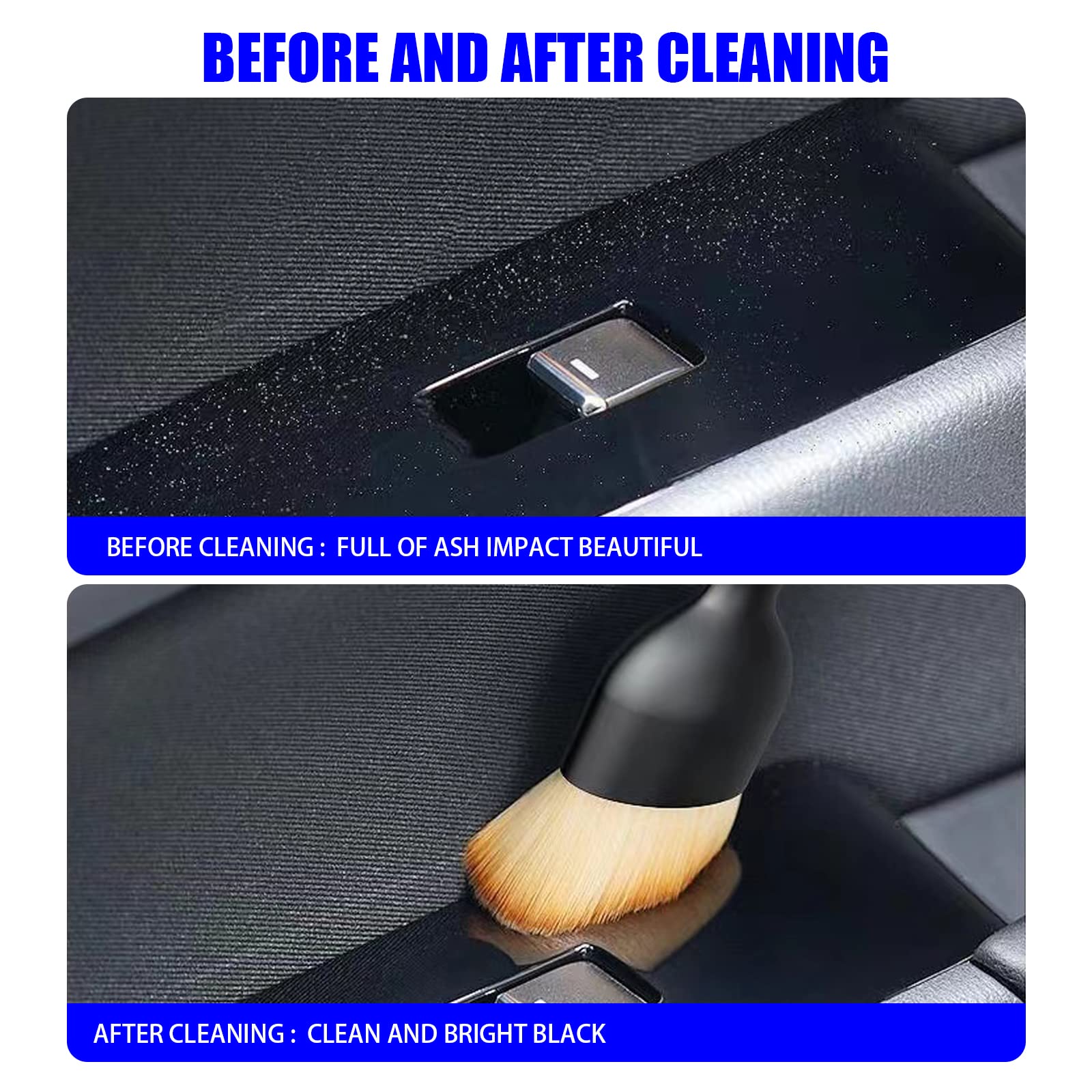 Jeseny 1 Pack Ultra Soft Detailing Brush - Car Dust Removal Brush for Wet & Dry Cleaning - Non-Scratch Interior Crevice Brush for Panels, Air Vents & Leather (Yellow) - Perfect for Car Detailing & Auto Interior Maintenance