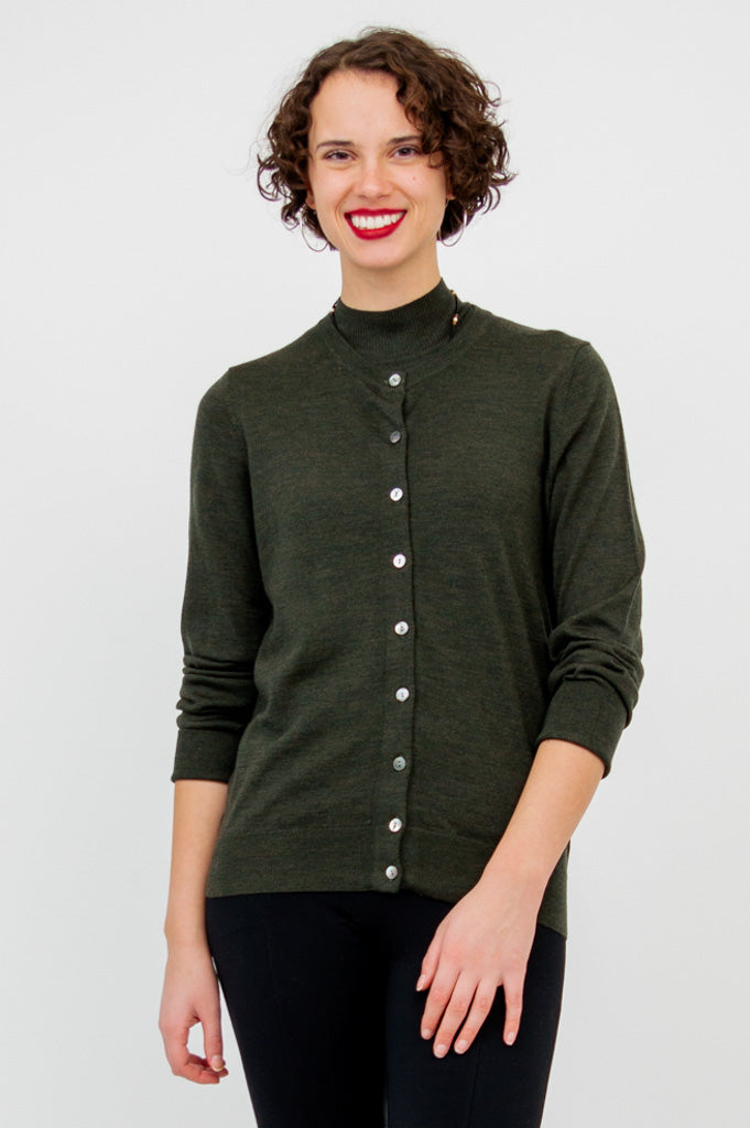 Soft Merino Wool Kitten Cardigan for Women - Cozy Boscage Knit Sweater for Fall & Winter - Perfect for Casual Outfits and Layering