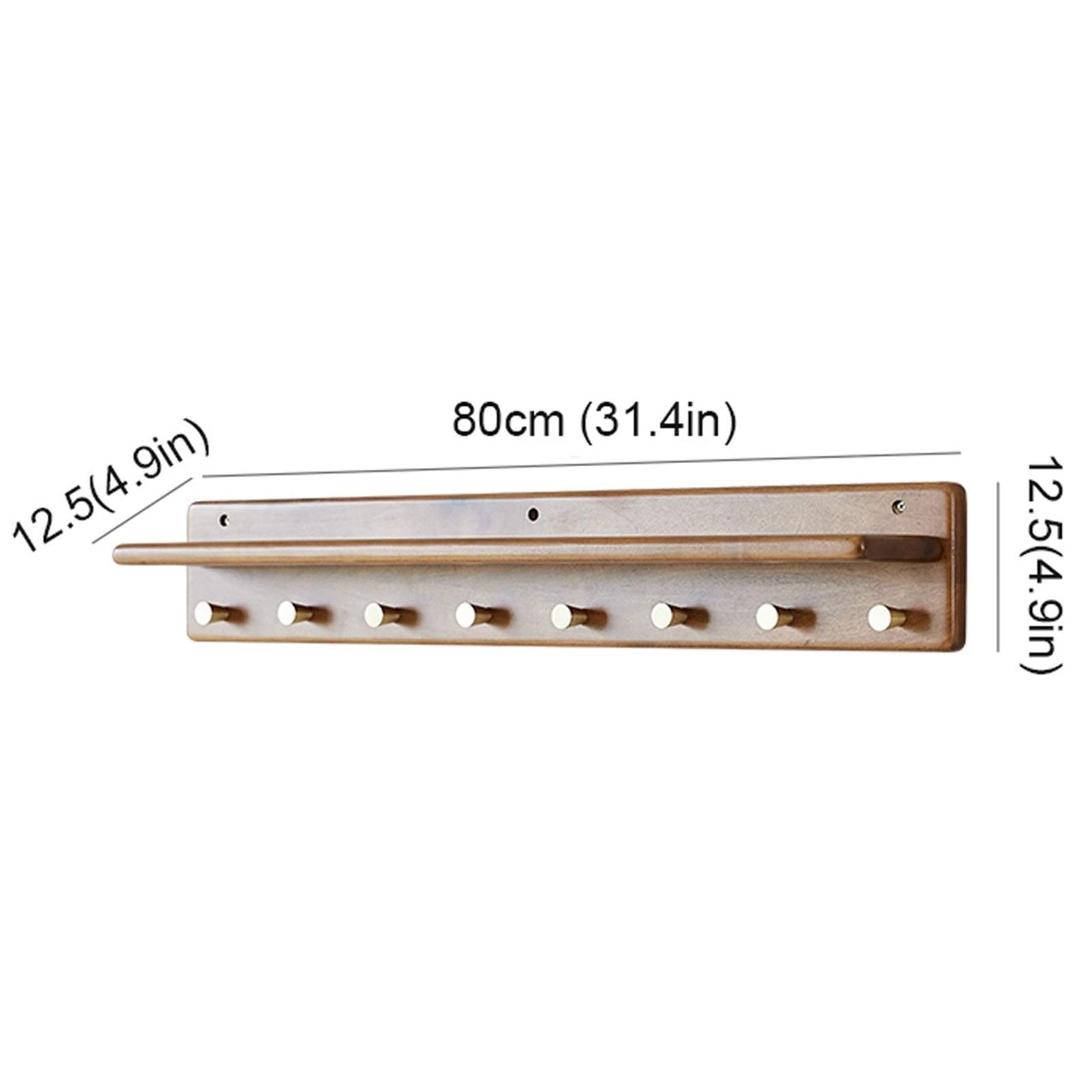 Wall-Mounted Coat Rack with 8 Hooks & Storage Shelf - Space Saving Entryway Organizer for Hats, Jackets, Bags & Accessories | Perfect for Hallway, Bedroom or Mudroom Storage