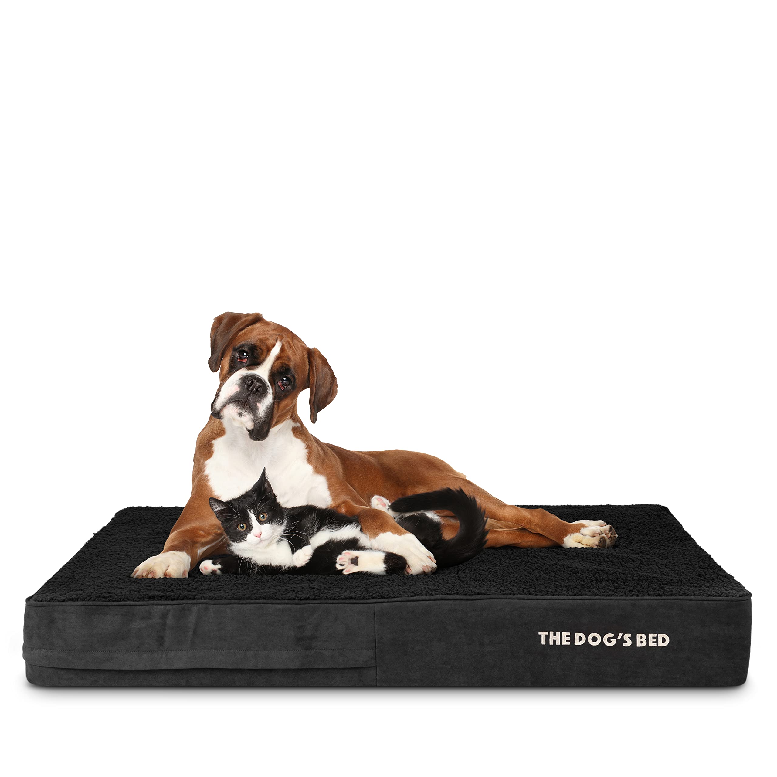 Orthopedic Memory Foam Dog Bed for Large Dogs - XXL Black Plush Pain Relief Bed for Arthritis, Hip Dysplasia & Joint Support - Waterproof Washable Cover - Perfect for Post-Surgery Recovery & Senior Dogs with Mobility Issues