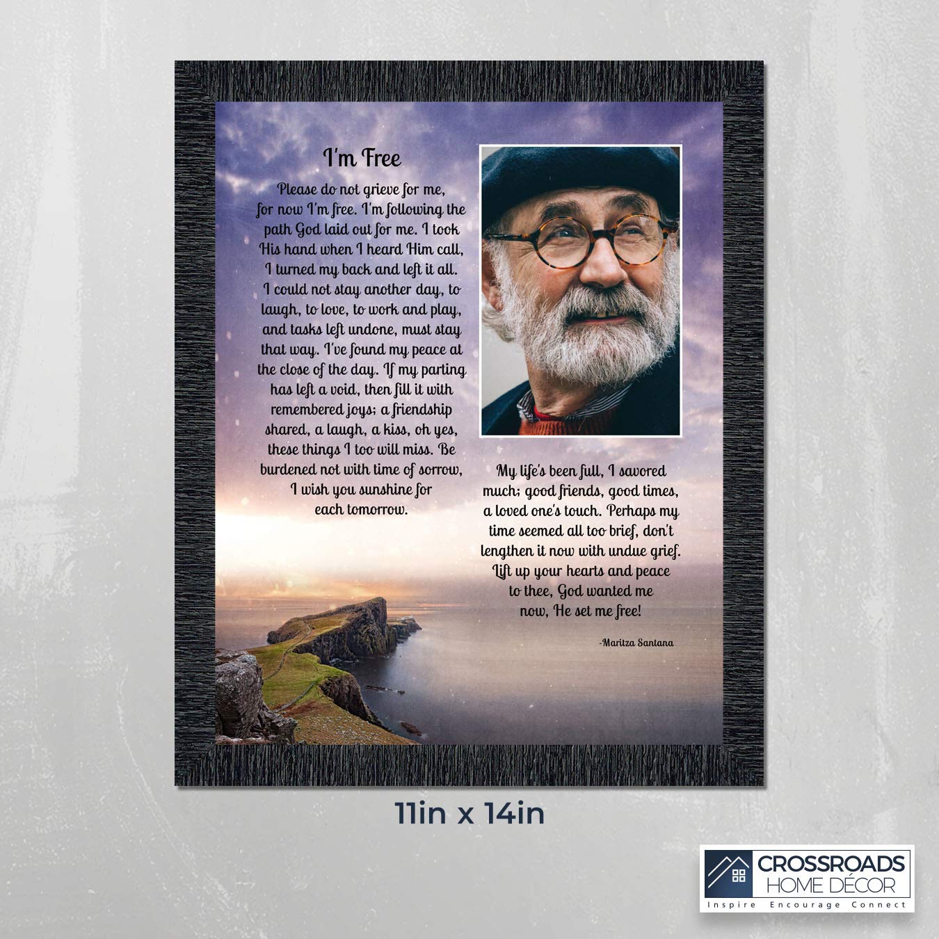 I'm Free Memorial Picture Frame - Sympathy Gift for Loss of Mom | Home Décor