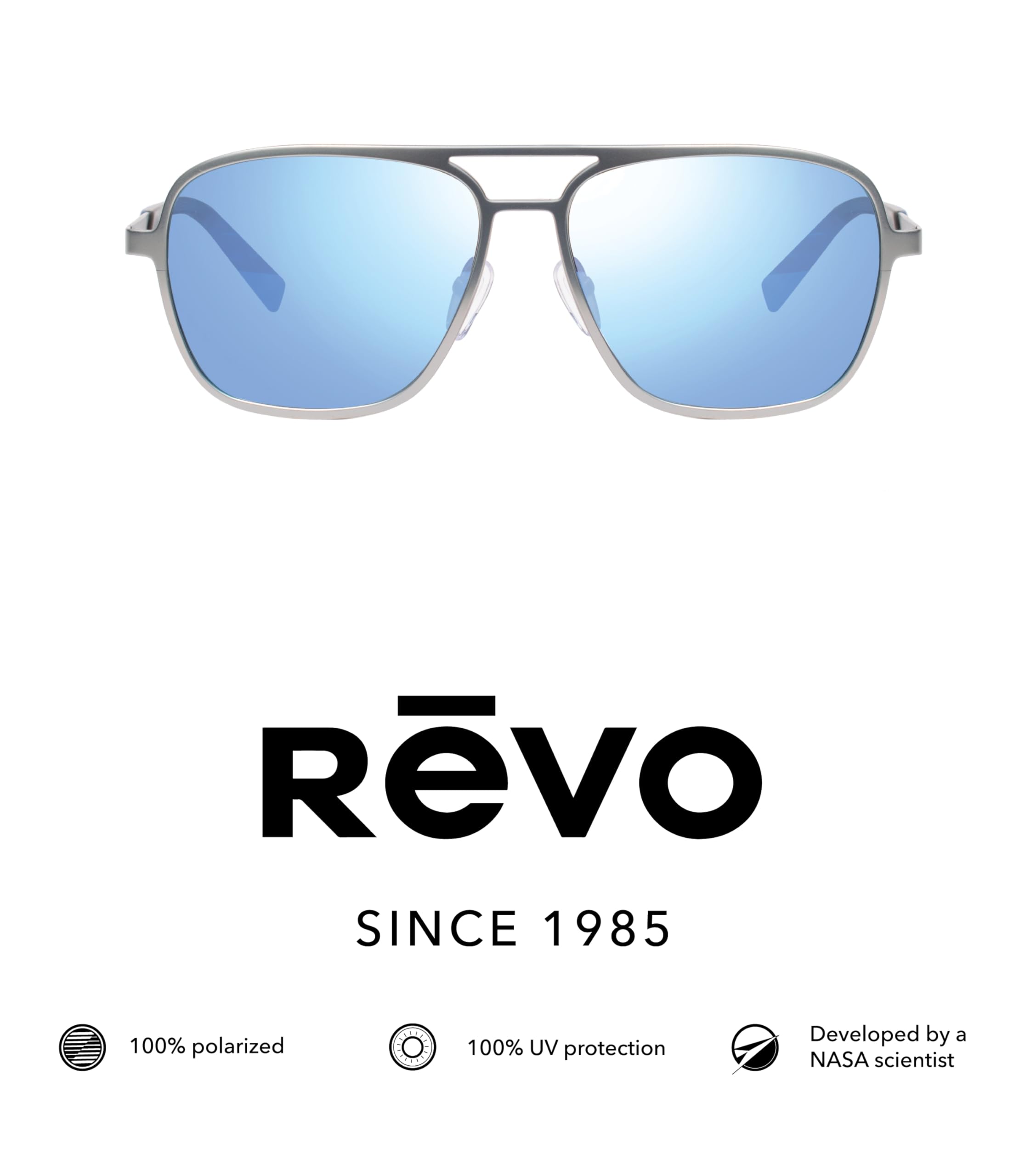 Revo Horizon Polarized Sunglasses - Titanium Navigator Frame for Men & Women - UV Protection, Anti-Glare for Driving, Running, Outdoor Sports & Travel