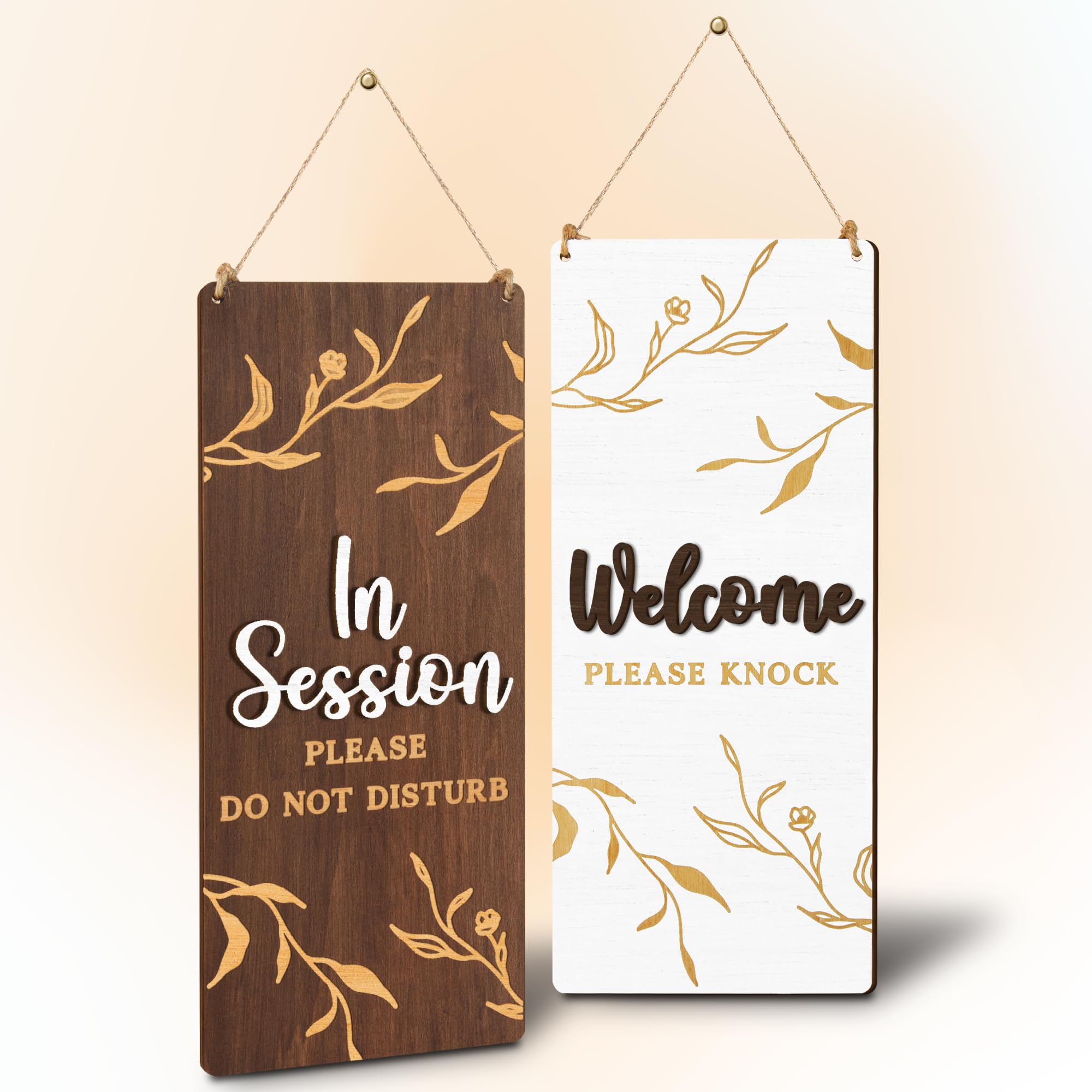 Therapist Door Sign - 'Please Do Not Disturb' & 'Session in Progress' Office Door Hanger for Counseling, Massage Therapy - Perfect for Private Practices, Clinics & Wellness Centers