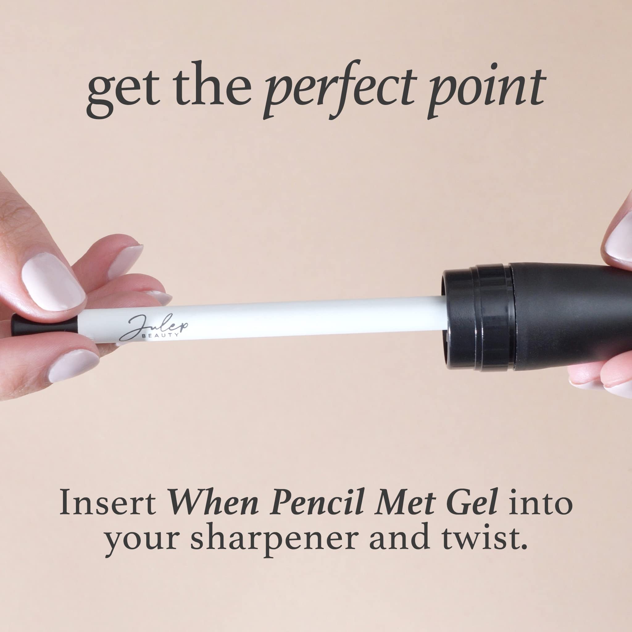 Julep When Pencil Met Gel Sharpenable Longwear Eyeliner - Smoky Taupe Shimmer, Transfer-Proof & Waterproof for All-Day Wear | Perfect for Smokey Eyes, Winged Liner & Everyday Makeup Looks