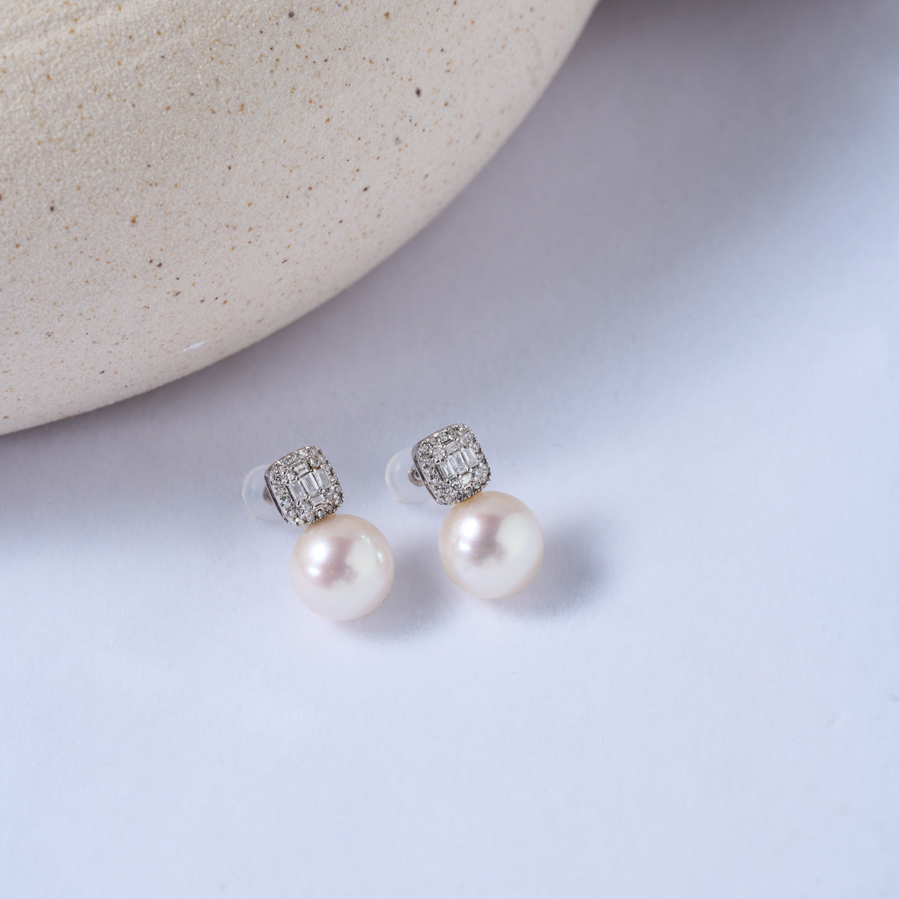 18K Solid Gold Hanadama Akoya Pearl Earrings - AAA Quality Japanese Pearls for Women | Perfect for Weddings, Anniversaries & Special Occasions