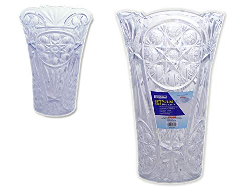 Familymaid 27523 9.25 Inch Crystal-Like Glass Vase - Set of 75 Bulk Wholesale - Perfect for Wedding Centerpieces, Home Decor, Floral Arrangements, and Event Decorations