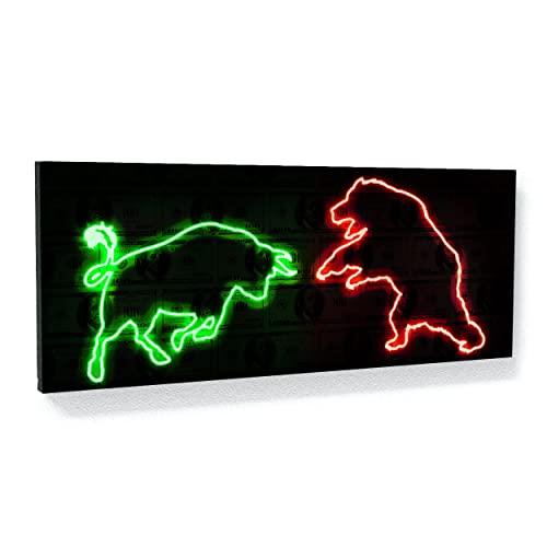 Bull Vs Bear Neon Green Red