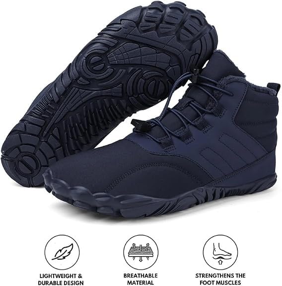 Caspar Pro HF - Non-Slip Comfortable Winter Barefoot Shoes for Men & Women | Warm Supportive Unisex Walking Boots for Outdoor Hiking, Snow & Cold Weather Activities
