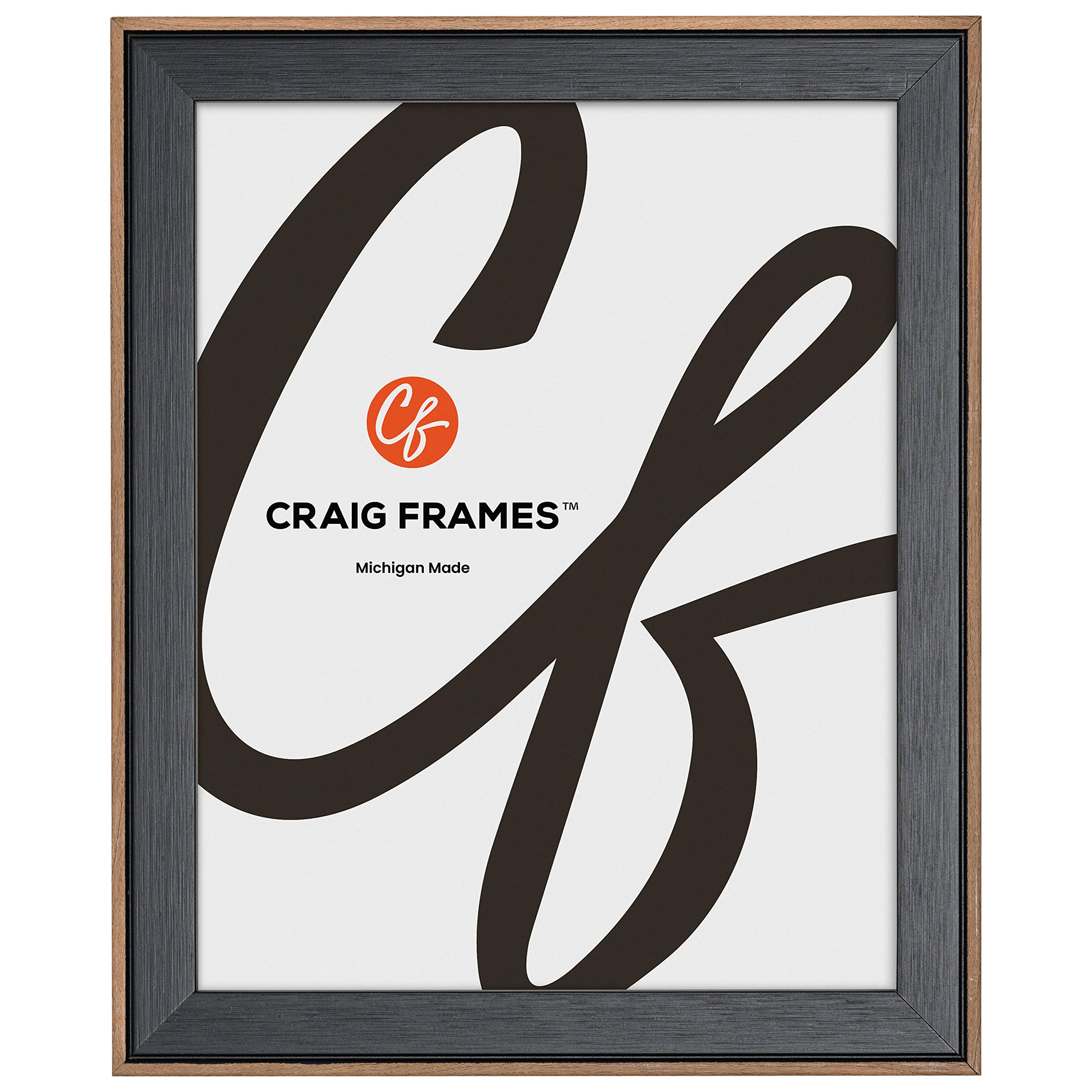 Craig Frames Acoustic 12x17 Picture Frame in Forest Black - Perfect for Wall Decor, Home Office & Living Room Display