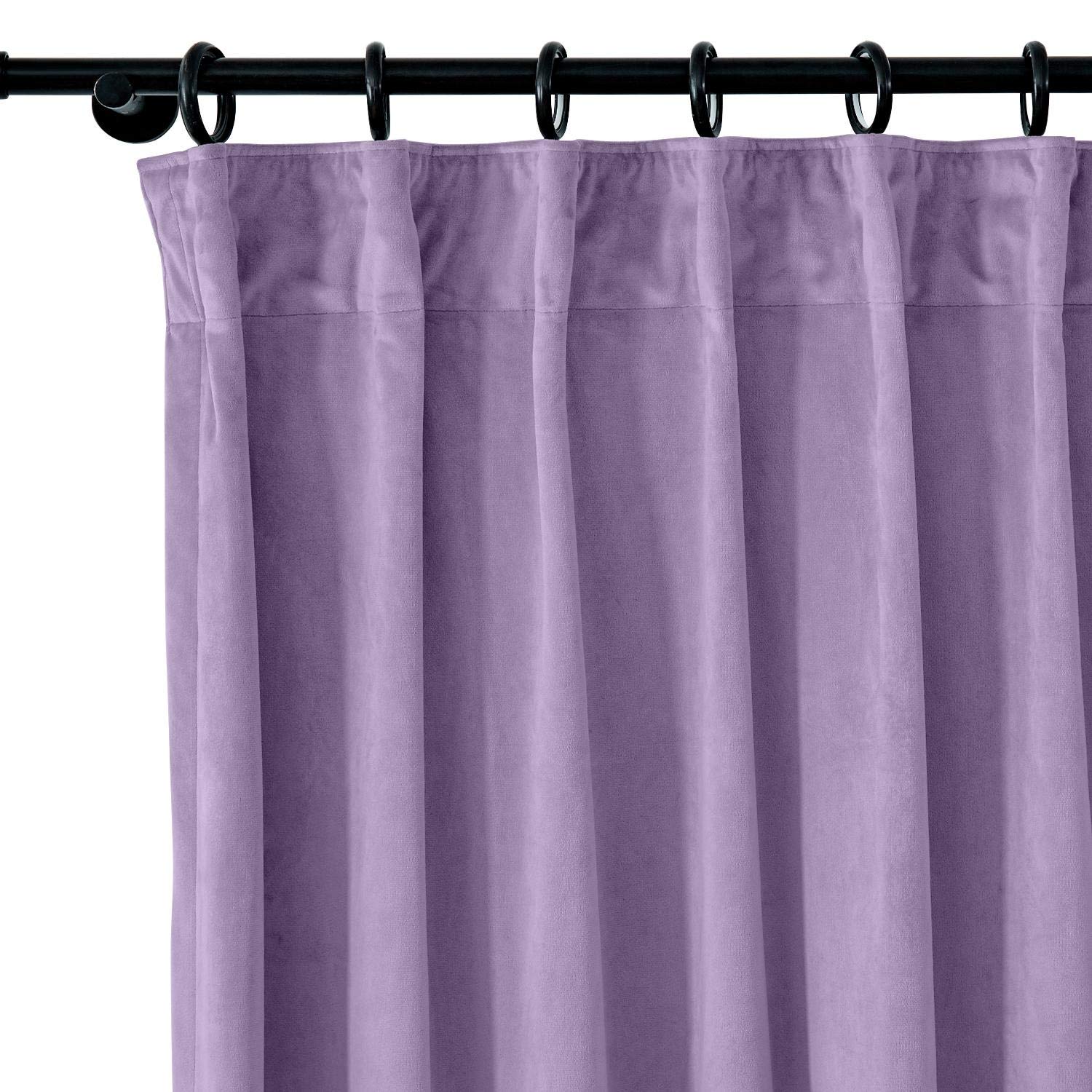 Drapifytex Blackout Velvet Curtains 84x96 Inches - Room Darkening Pleated Tape Panel Drapes for Bedroom & Living Room | Thermal Insulated Window Treatment for Home Decor & Light Blocking