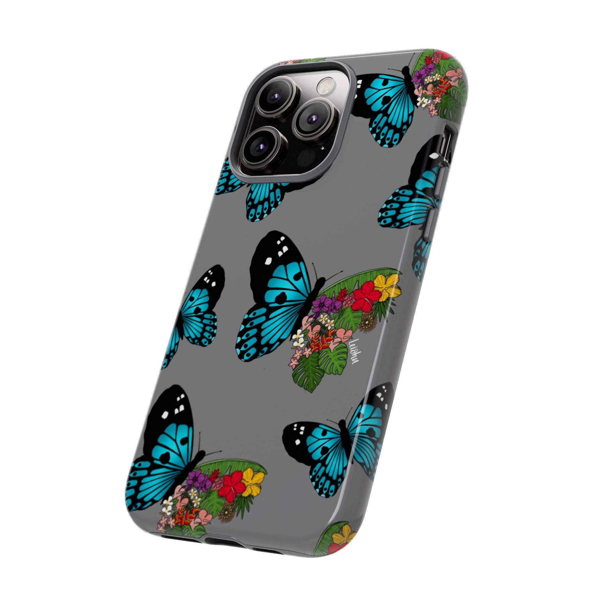 Tropical Pulelehua Teal Hawaiian Shirt - Breathable & Stylish Aloha Shirt for Men & Women - Perfect for Beach Vacations, Luau Parties & Summer Outings
