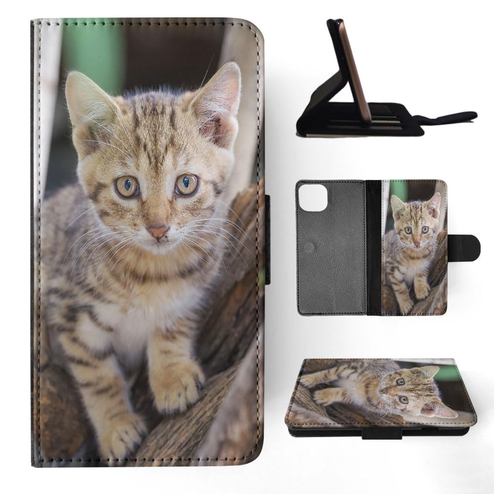 Cute Cat Kitten Feline #95 Flip Wallet Phone Case for Apple iPhone 15 Plus - Perfect for Pet Lovers & Everyday Use