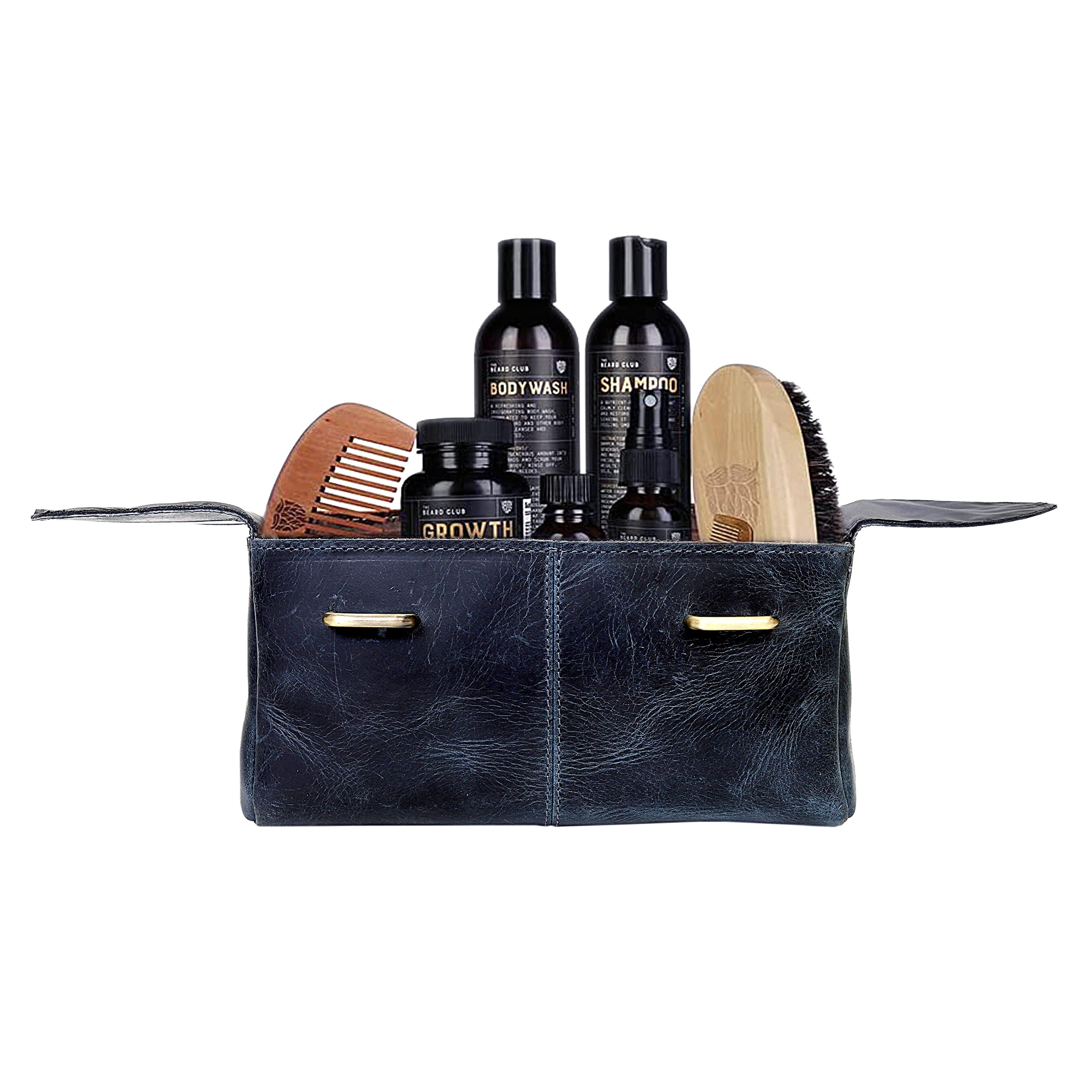 Premium Travel Toiletry Bag for Women - Leakproof Cosmetic Organizer with Hanging Hook, Dark Blue - Perfect for Airplane Carry-On, Gym, Business Trips & Vacation Essentials