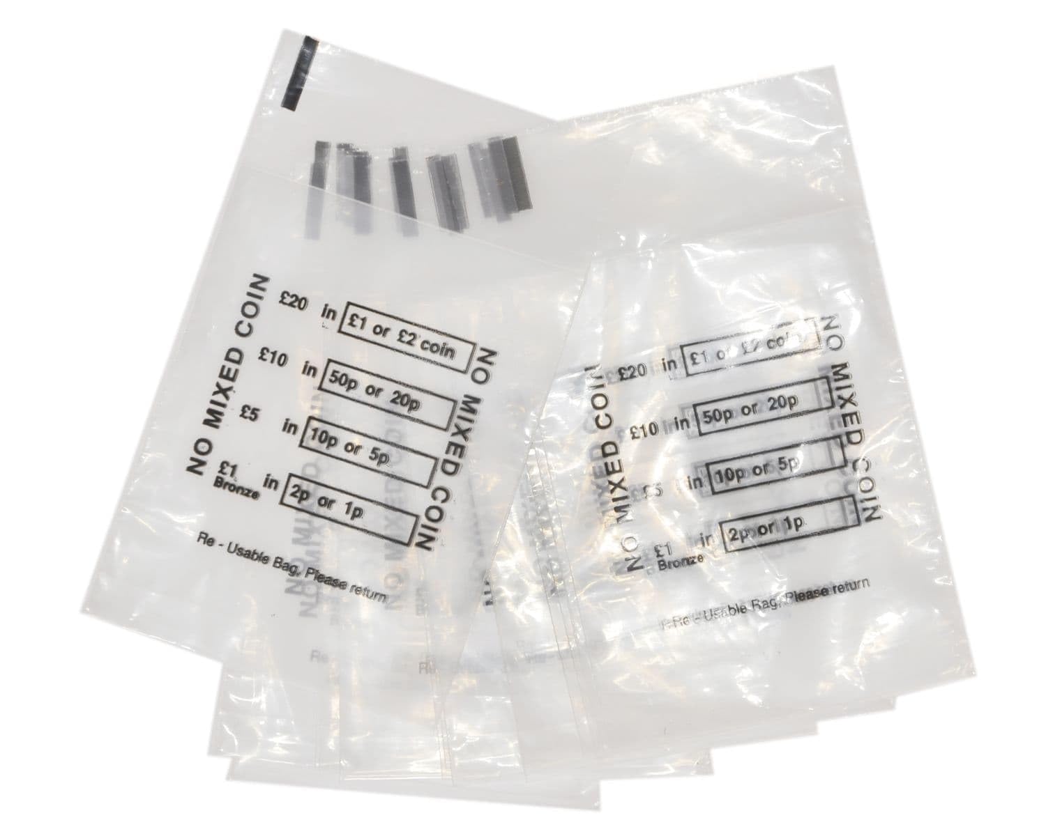 1000 Pack Plastic Coin Bags & Money Bank Bags for Cash Handling - Perfect for Banks, Retail Stores, and Vending Machine Use