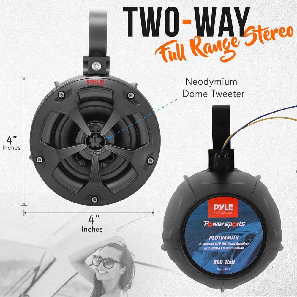 Premium Marine Wakeboard Tower Speakers - Waterproof Bluetooth Audio System for Boats | Perfect for Wakeboarding, Watersports & Outdoor Parties