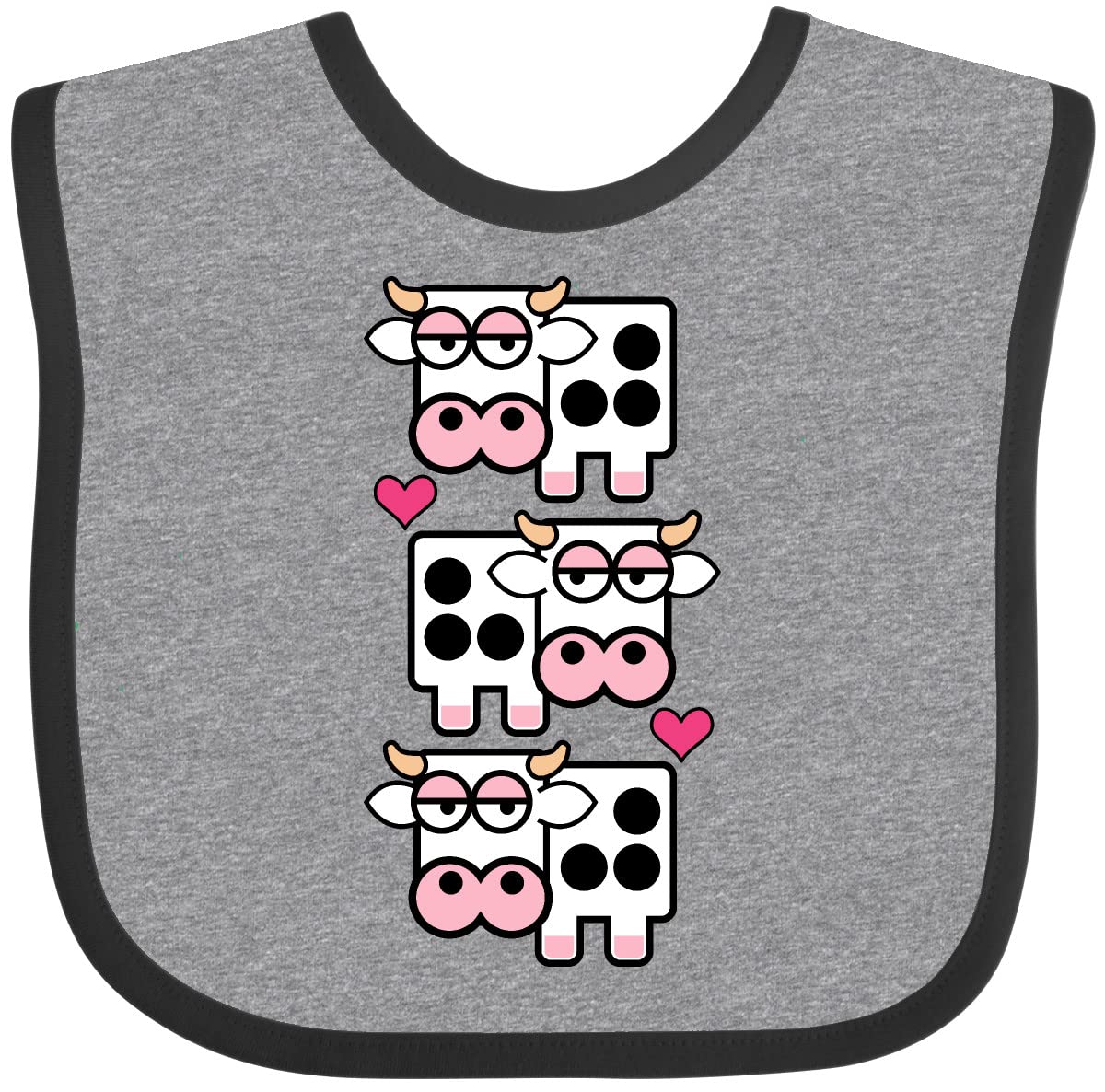 Inktastic Farm Animal Cow Baby Bib - Soft Cotton Drool Bib for Newborns & Infants - Perfect for Feeding, Playtime & Farm-Themed Nursery Decor