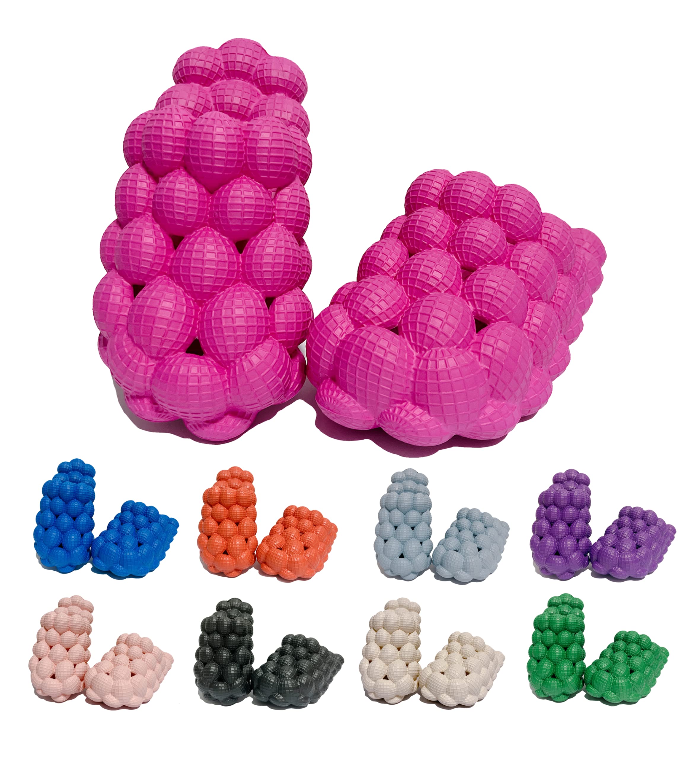 Reflexology Massage Slippers for Men & Women - Anti-Slip Bubble Slippers with Lychee Design - Comfortable Home Footwear for Relaxation & Stress Relief