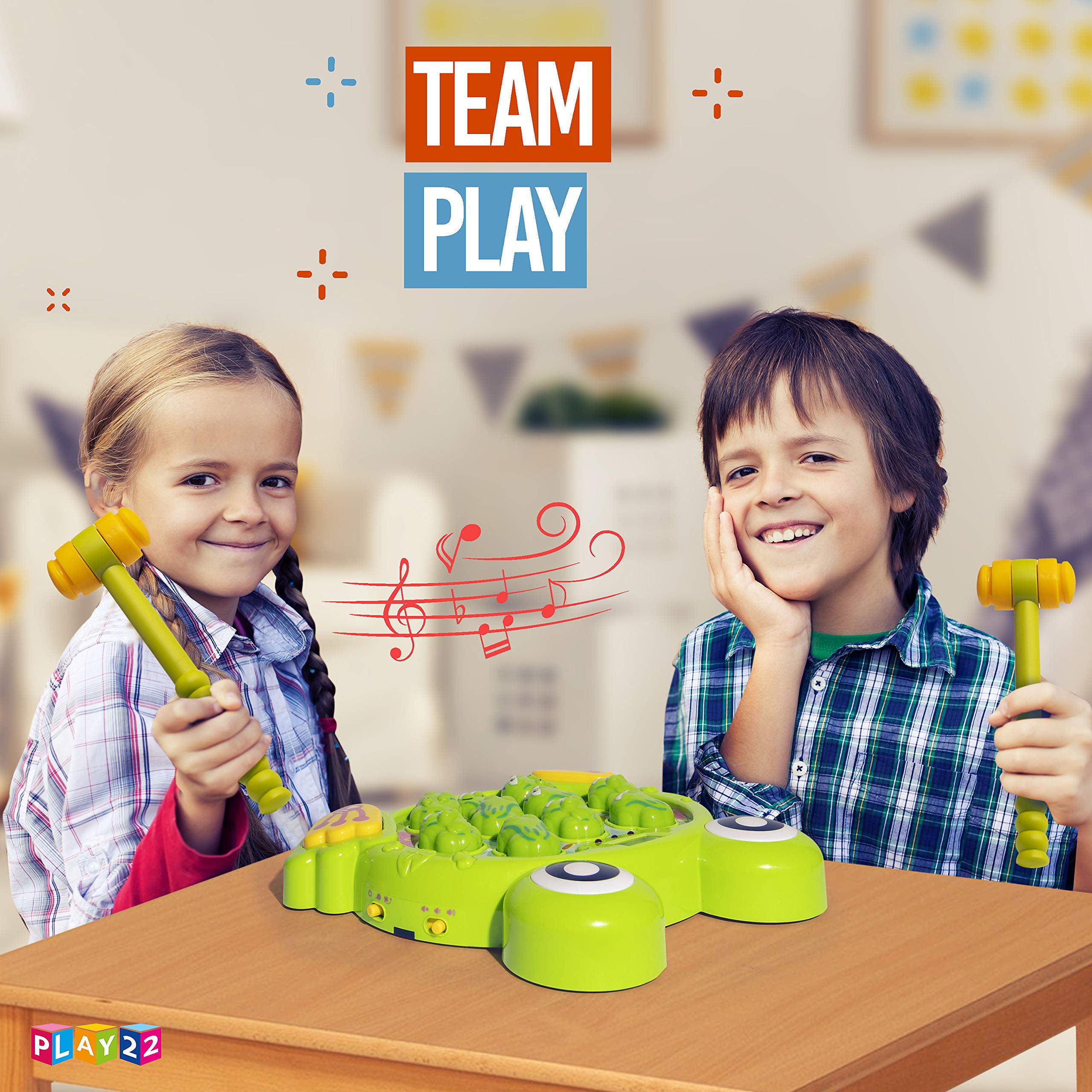 Play22 Whack A Frog Game - Toddler Toys for 2 3 4 5 Year Old Boys & Girls, Early Developmental Learning Baby Toy, Perfect Birthday Gift for Kids, Fun Indoor Activity for Family Game Nights