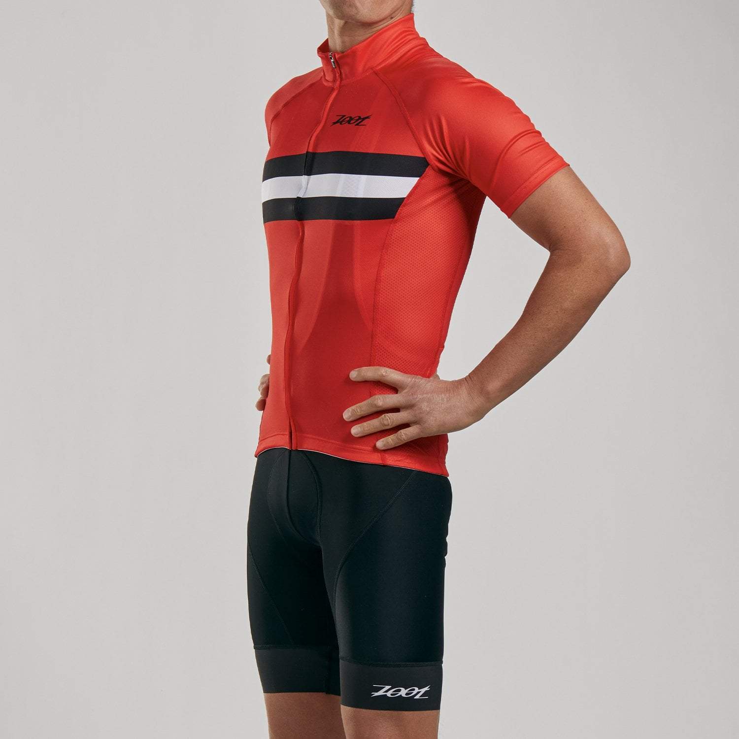 Men's Core+ Cycling Jersey - Breathable & Moisture-Wicking Bike Shirt for Road & Mountain Biking - Cardinal Red Performance Apparel for Cyclists