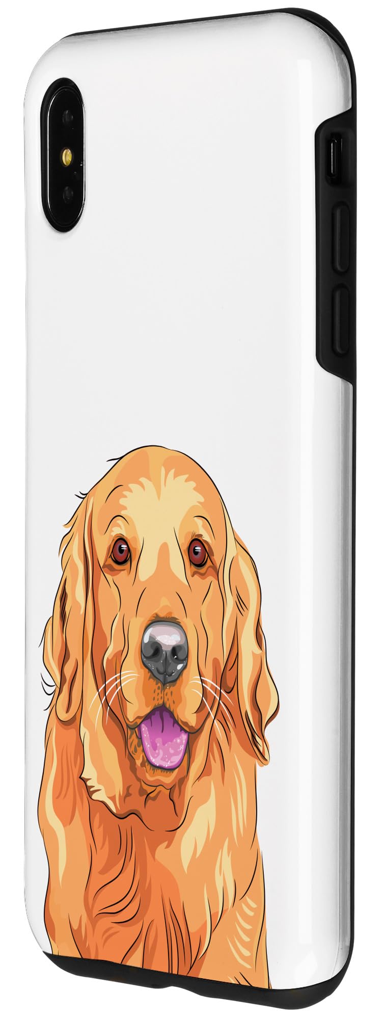 Premium iPhone XS Max Case - Golden Retriever Design in Misty Rose | Shockproof Protective Cover for Women & Girls | Perfect for Daily Use, Work, School & Travel