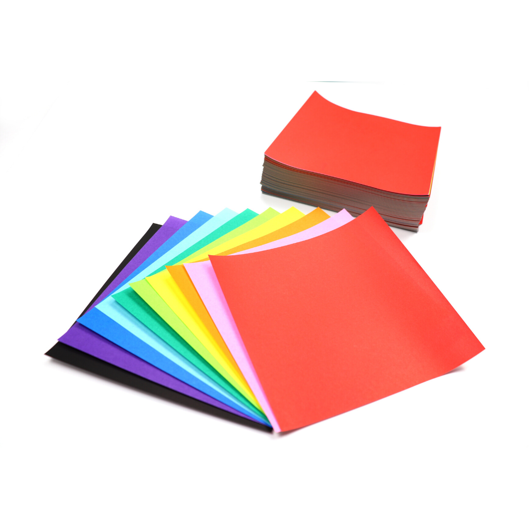 Origami Paper Value Pack - 500 Sheets, 10 Vibrant Colors, 6 Inch Square (OS605) for DIY Crafts, School Projects & Gift Wrapping
