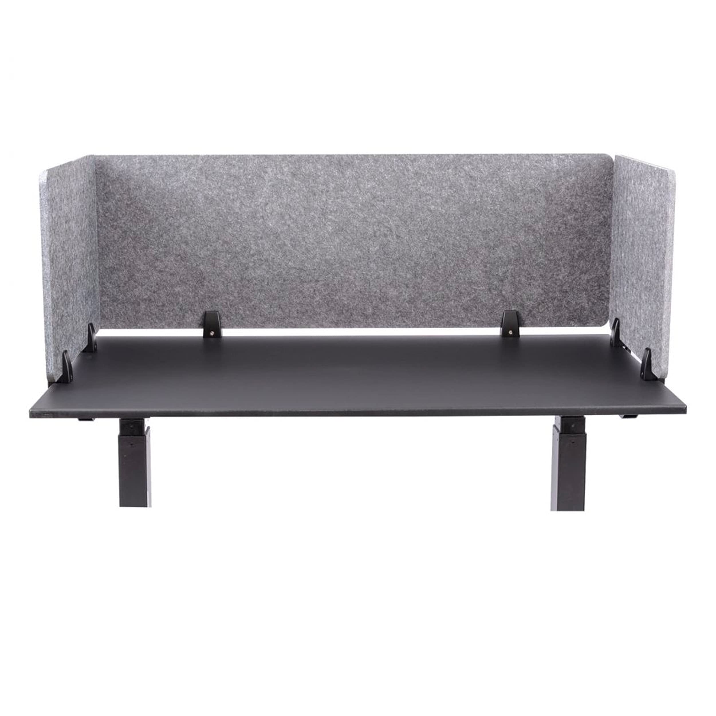 ReFocus™ Raw Clamp-On Acoustic Desk Divider – Noise Reducing Privacy Panel for Office & Home Workspaces | Lightweight Desk Mounted Screen in Castle Gray (47.25