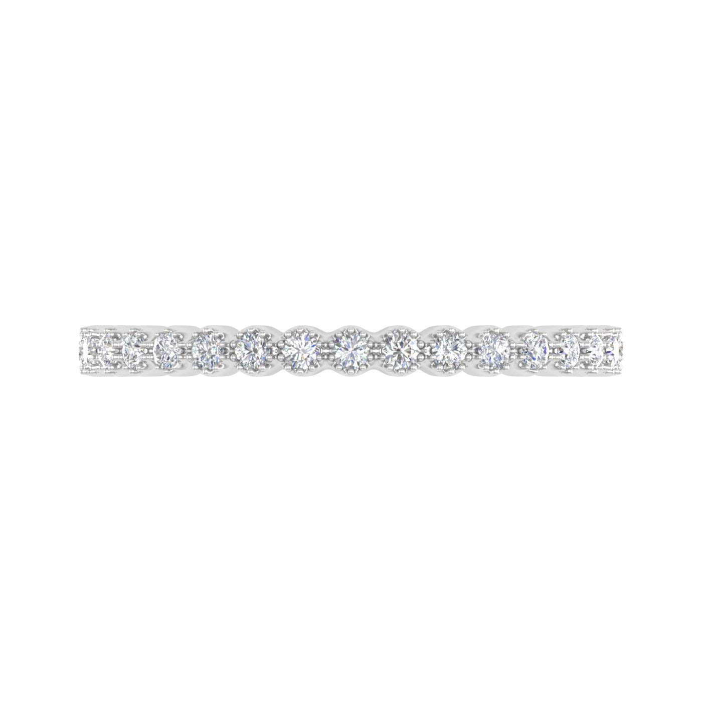 1/5 Carat Bezel Set Diamond Wedding Band Ring in 14K Solid Gold - Elegant Bridal Jewelry for Women, Anniversary & Engagement Gifts - Perfect for Weddings, Proposals & Special Occasions