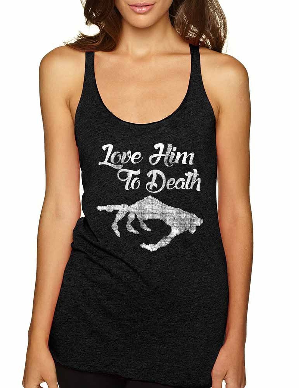 Couple Tank Tops - Love Him & Her Valentine's T-Shirts for Romantic Dates