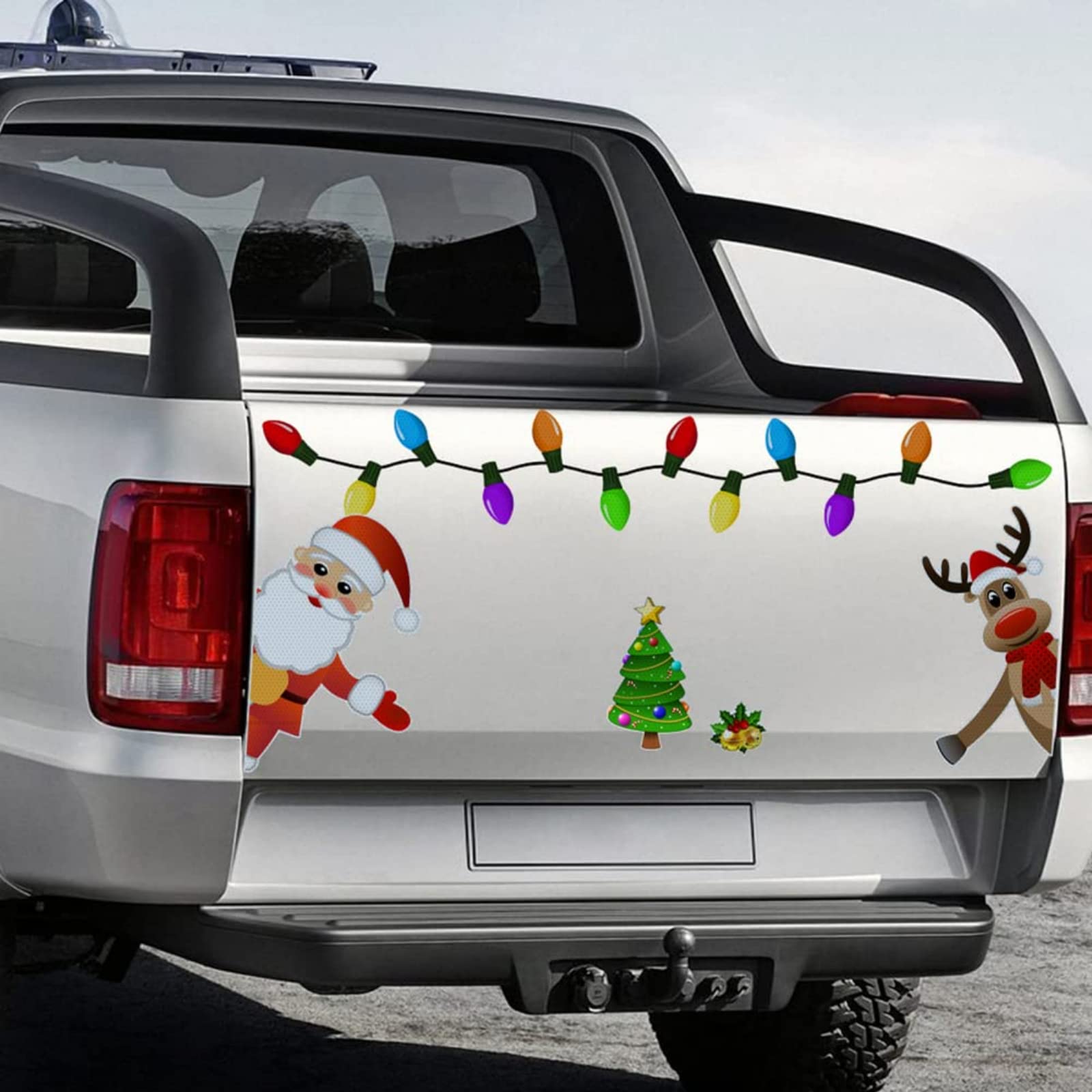 Christmas Car Magnets Set - Reflective Holiday Car Decorations, Magnetic Christmas Stickers for Vehicles & Fridge - DIY Festive Car Accessories for Holiday Season (2-Pack) | Perfect for Christmas Parties, Road Trips & Home Decor