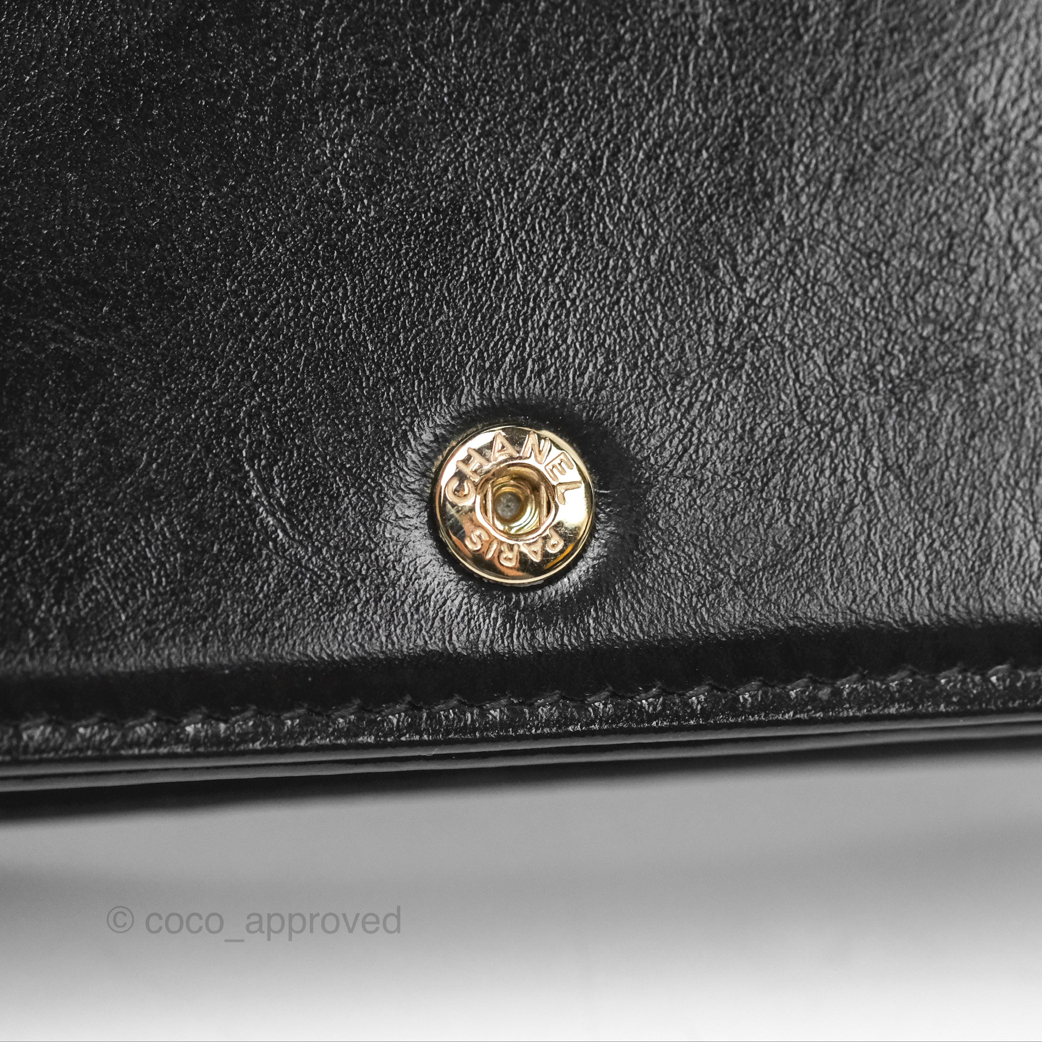 Chanel 31 Card Holder in Shiny Black Calfskin with Gold Hardware - Luxury Wallet for Credit Cards & IDs | Perfect for Everyday Use & Gift Giving