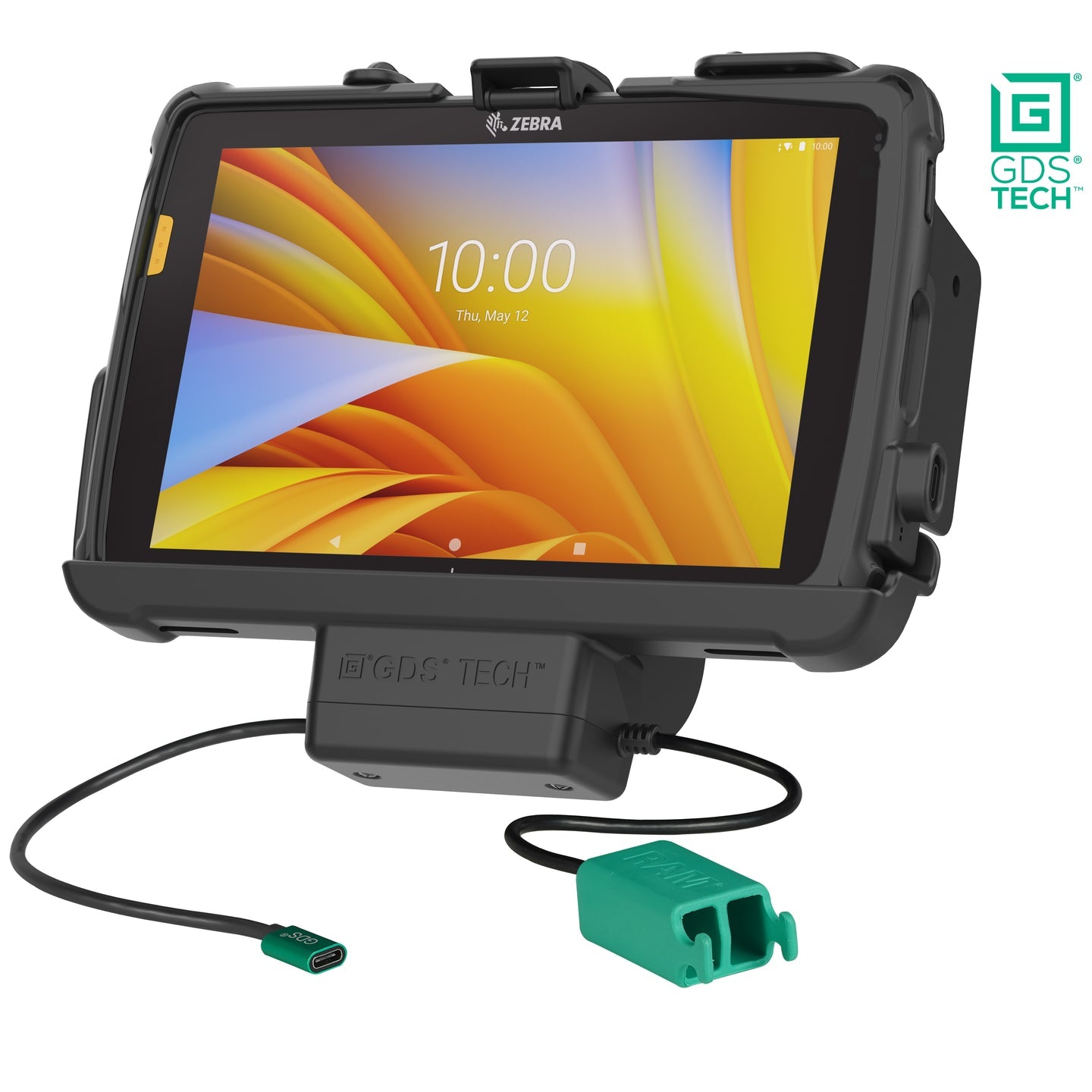 GDS® Power + Dual USB Charging Dock for Zebra ET4x 8 Tablet with IntelliSkin® - Fast Charging Station for Retail, Warehouse & Logistics Use (RAM GDS DOCK ZE20PD2U)