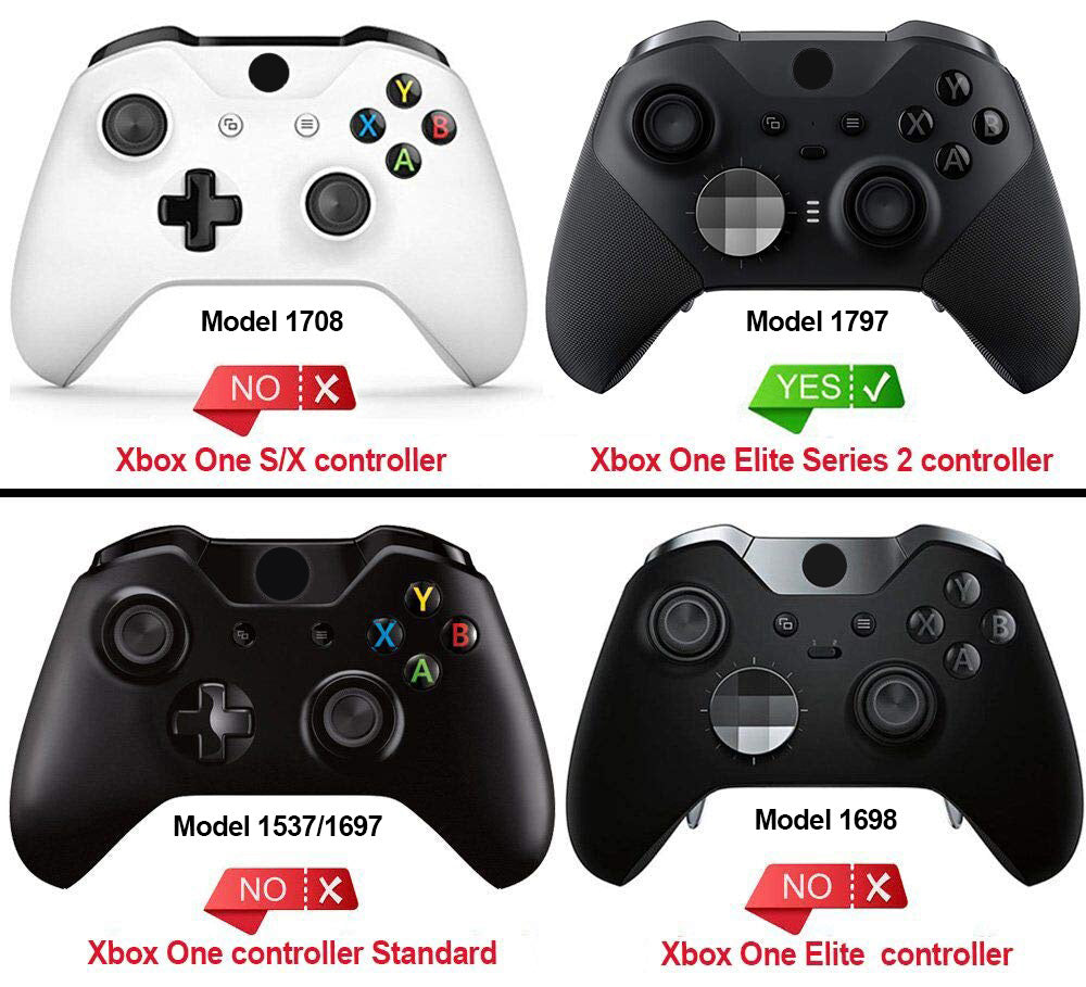 eXtremeRate Clear Lime Green Faceplate Cover & Front Housing Shell Case Replacement Kit for Xbox One Elite Series 2 Controller (Model 1797 & Core Model 1797) - Includes Thumbstick Accent Rings - Perfect for Gaming, Customization & Controller Protection - ELM509