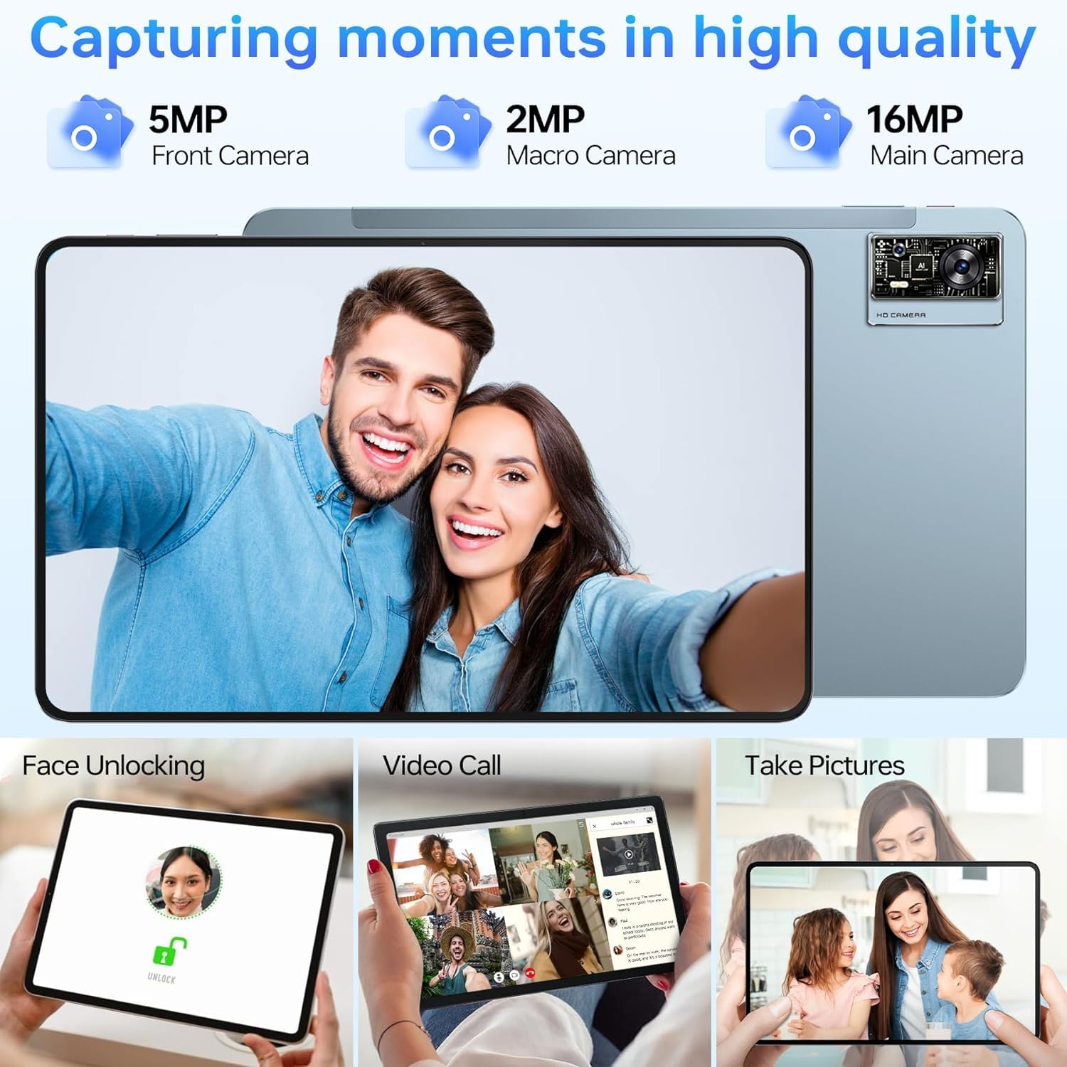 OUKITEL OT5 12 Inch Android Tablet 256GB Storage, 11000mAh Battery, 2K IPS Display, Helio G99 Processor, 16MP+5MP Dual Camera, 5G WiFi/Dual SIM/GPS - Perfect for Work, Study, Gaming & Travel (Black)
