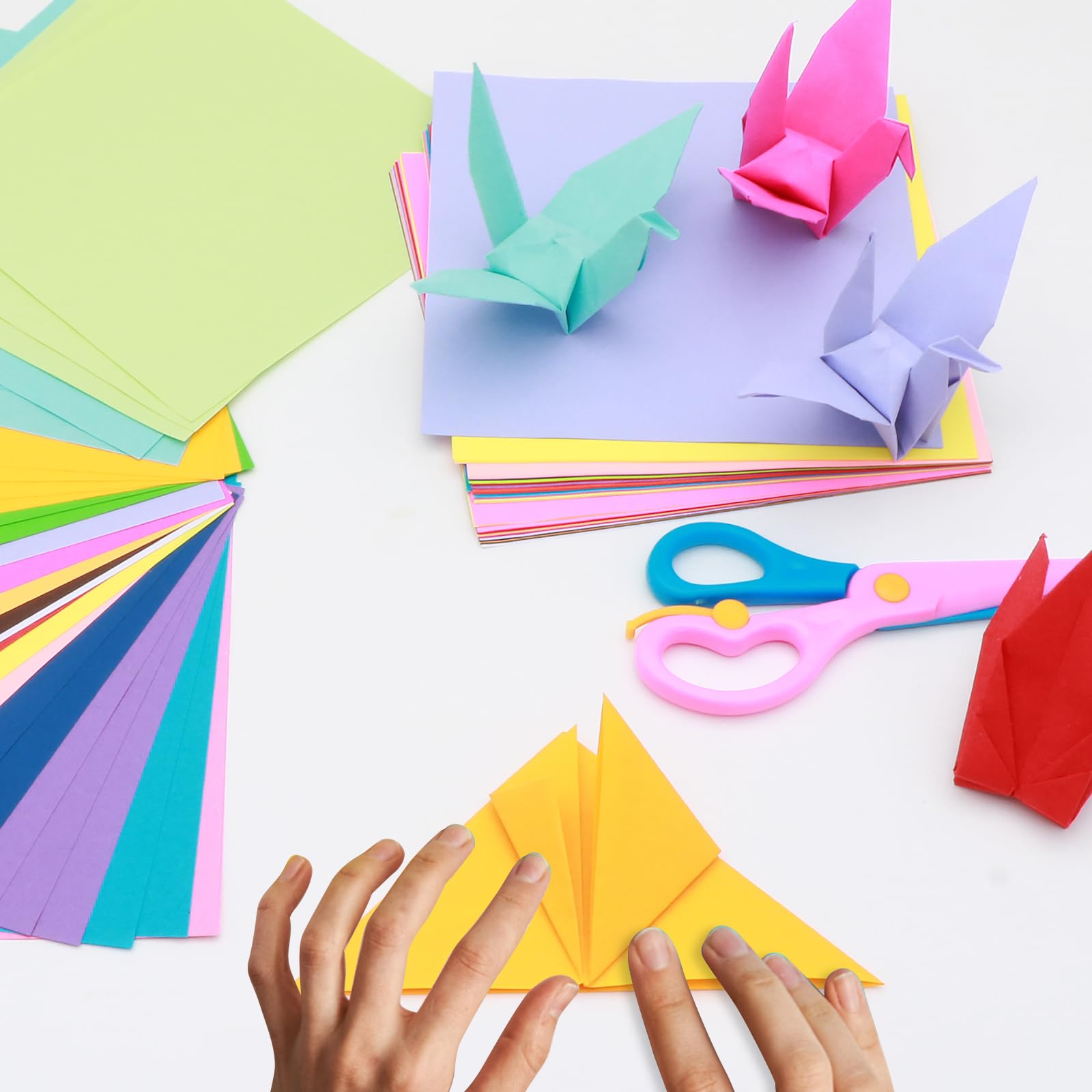 Origami Paper 6x6 Inch - 20 Vibrant Colors, 300 Double-Sided Square Sheets for DIY Crafts, Art Projects & Paper Folding | Perfect for Kids' Activities, Classroom Projects & Creative Gift Wrapping