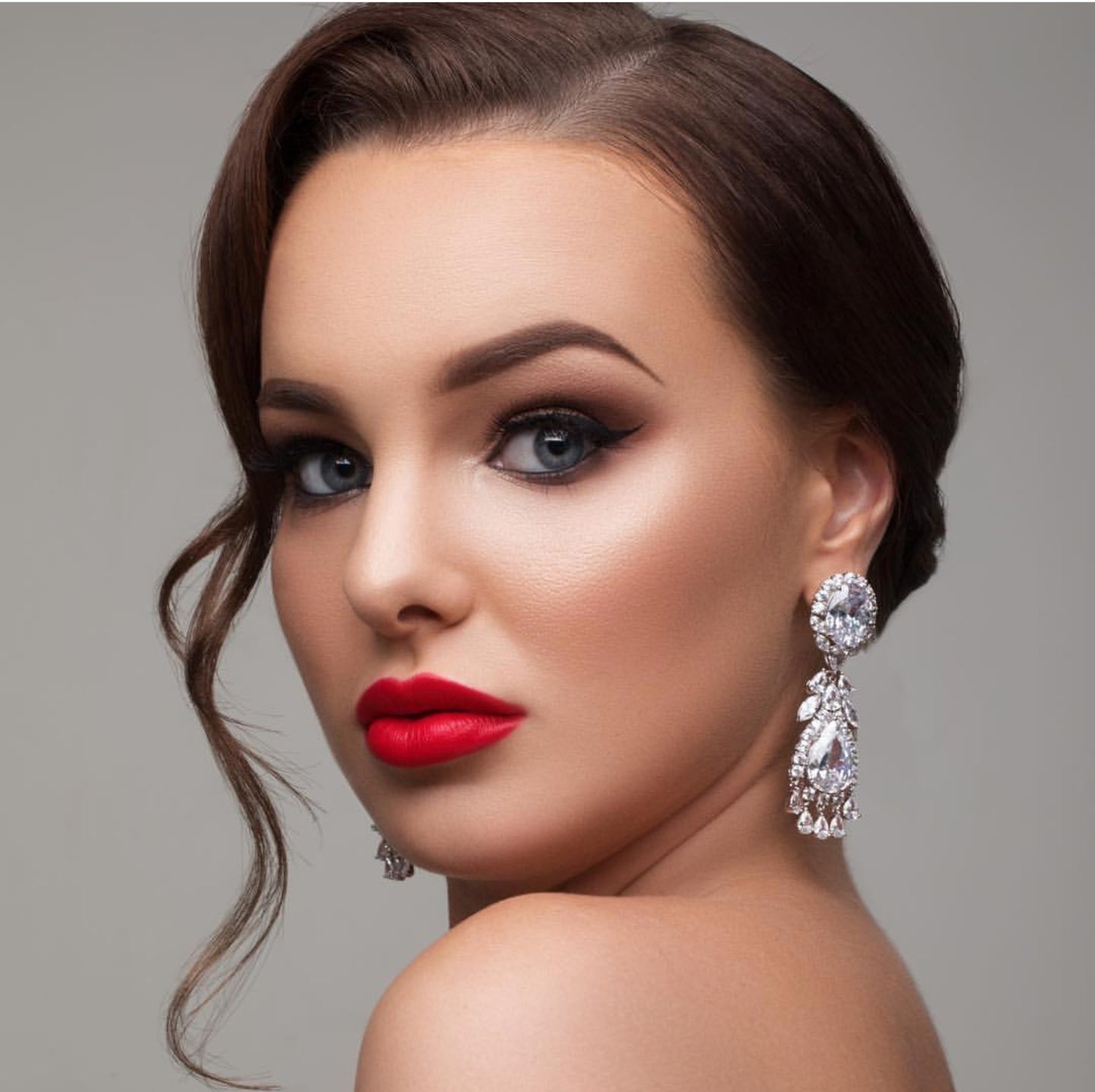Stephanie Browne Liz Statement Crystal Bridal Earrings – Elegant Wedding Jewelry for Brides, Bridesmaids & Special Occasions