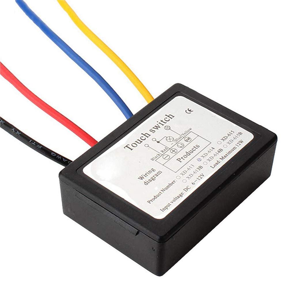 12V Touch Switch with Isolation Protection - Stepless Dimmer Control for LED Lamps, DIY Mirror & Table Lighting Accessories | Perfect for Home, Office, and Decorative Lighting Projects