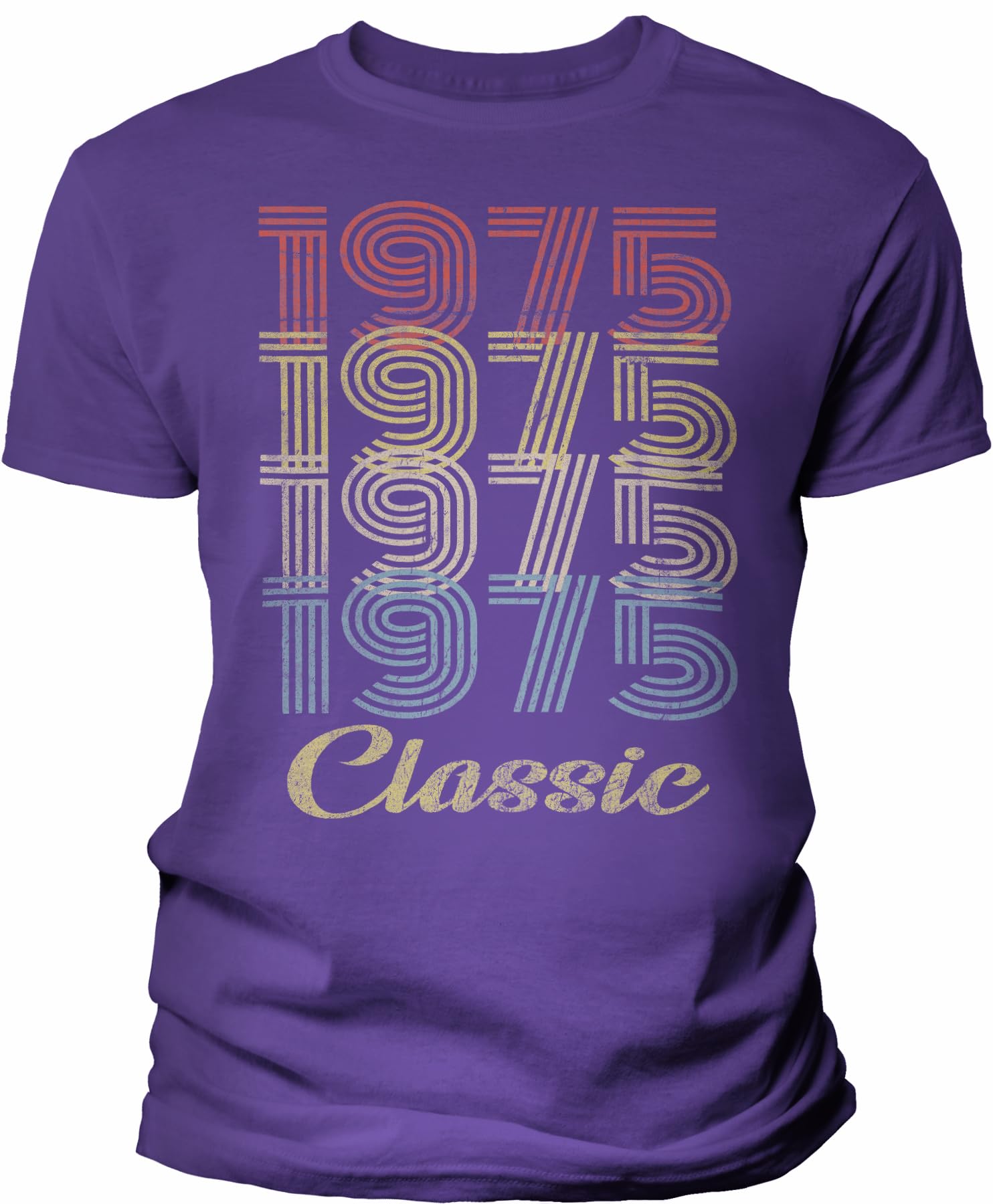 1975 Vintage Retro 50th Birthday T-Shirt for Men - Classic 50 Years Old Gift Idea - Perfect for 50th Birthday Parties & Milestone Celebrations