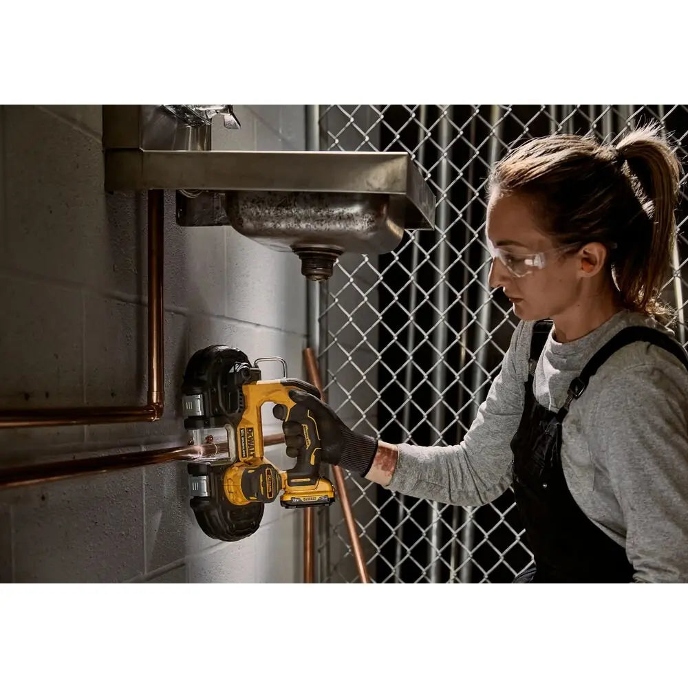DEWALT DCS375B XTREME 12V MAX* 1-3/4 Inch Brushless Cordless Bandsaw (Tool Only) - Perfect for Metal Cutting, Plumbing, and DIY Projects