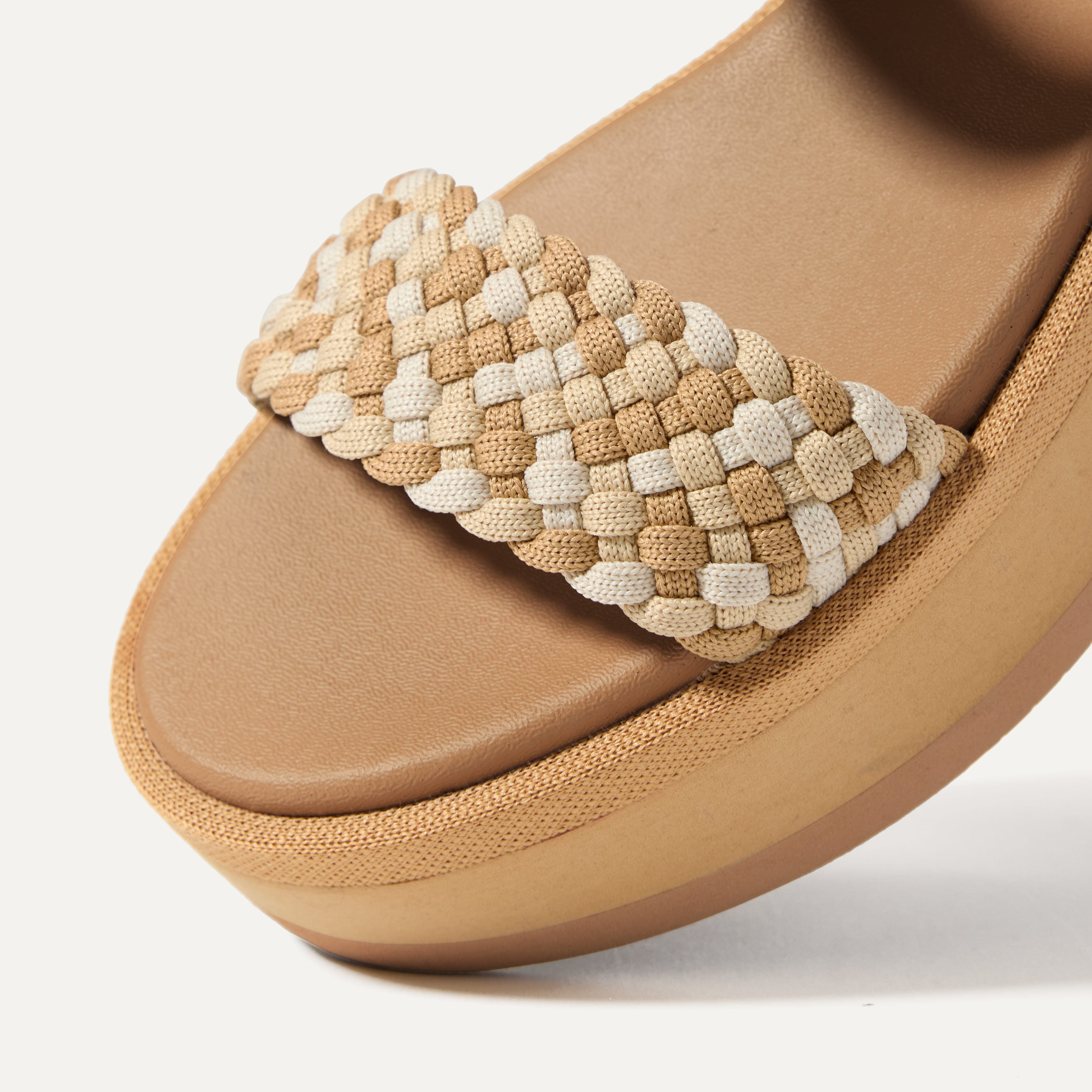 Lightweight Wedge Sandals for Women - Comfortable Beach Sand Woven Espadrilles | Perfect for Summer Vacations, Pool Parties & Casual Outings