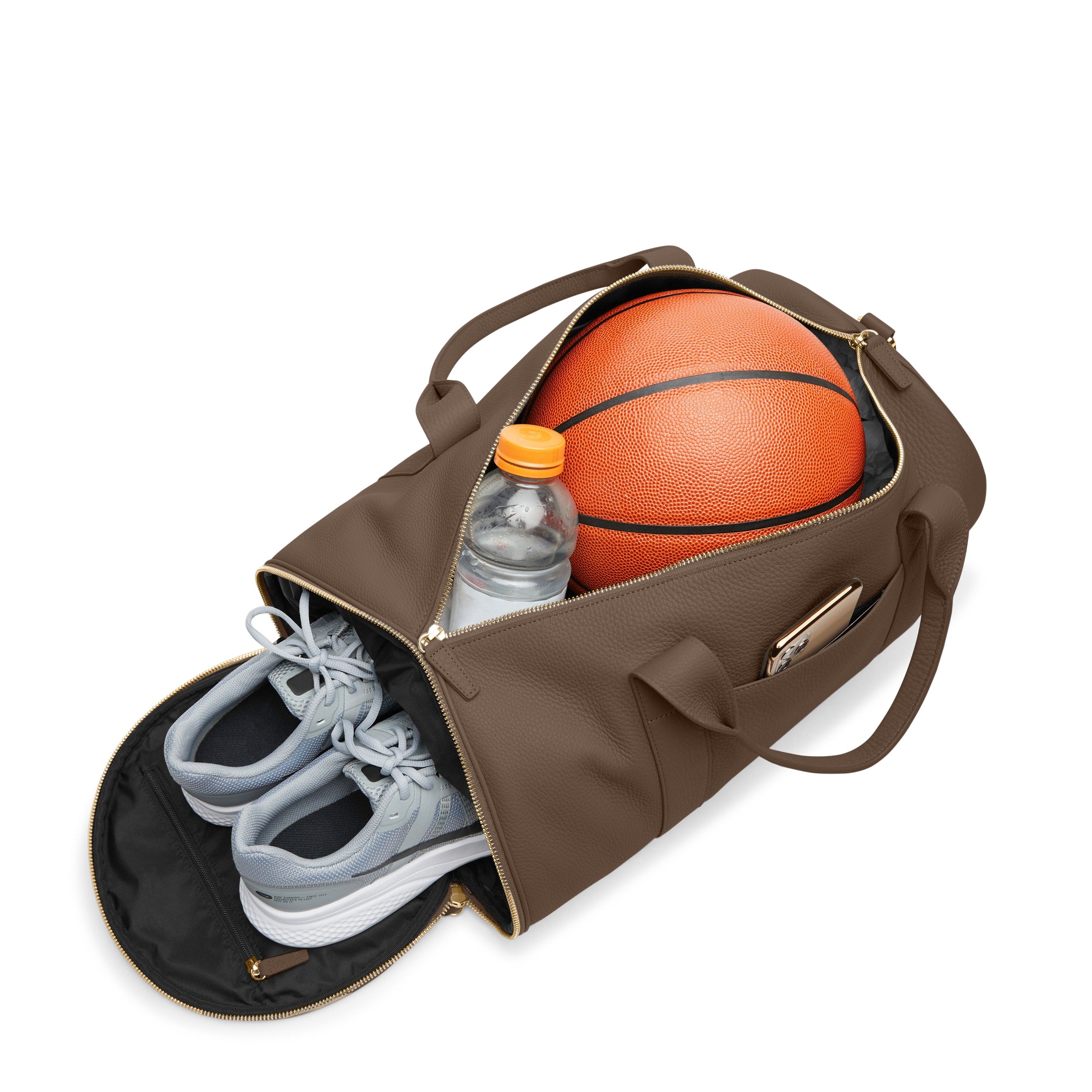 Premium Barrel Gym Bag in Cocoa Brown - Durable Sports Duffel for Gym, Travel & Workout - Perfect for Fitness Enthusiasts & Athletes