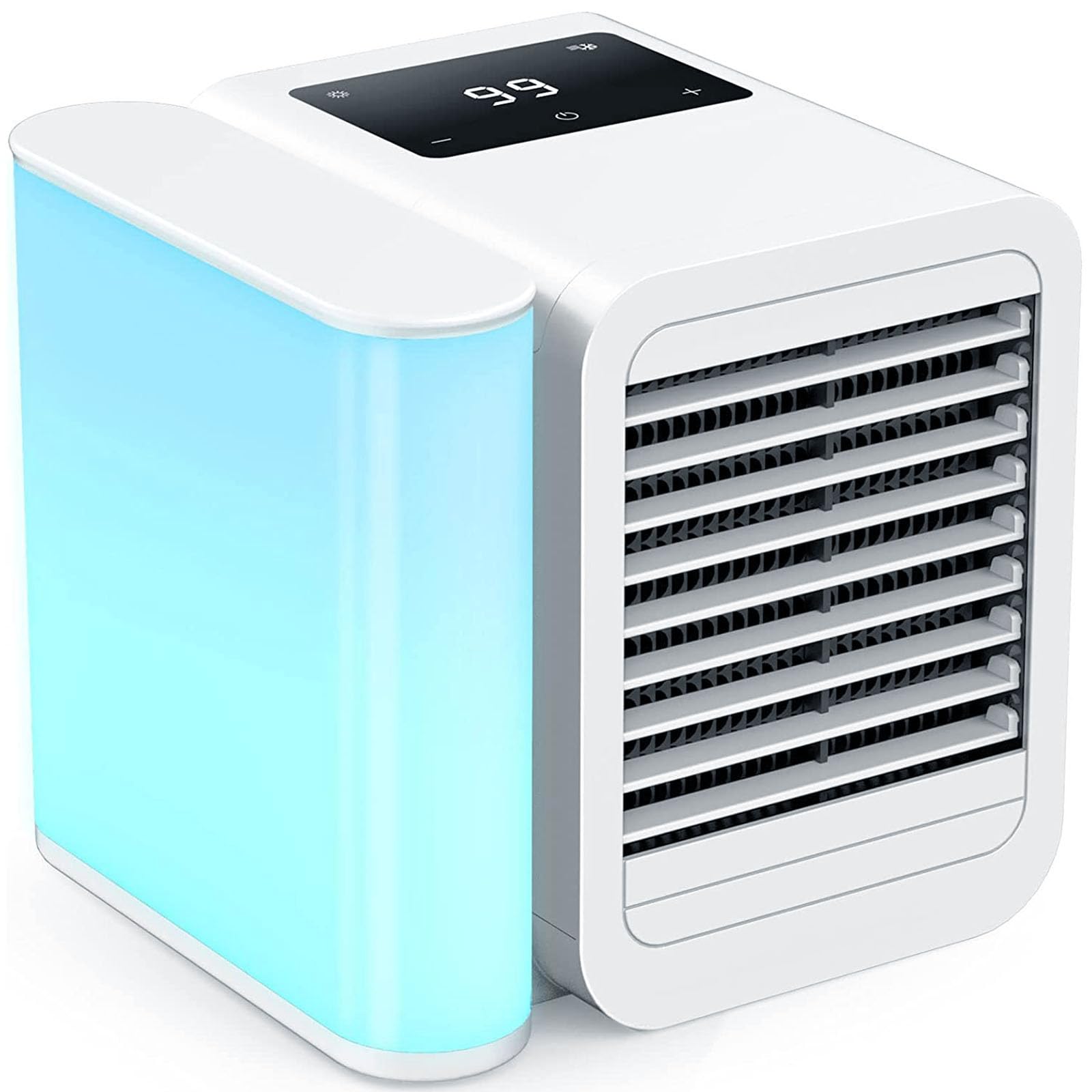 Portable Air Conditioner & Cooling Fan - Mini Evaporative Air Cooler with 3 Speeds, USB Personal Desktop AC Unit for Room, Office, Home | Quiet Operation, Energy Efficient | Perfect for Bedrooms, Workspaces & Small Areas