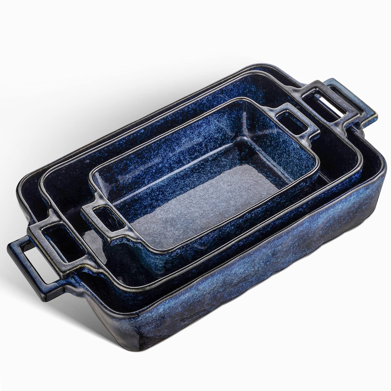 Vicrays 9-Piece Coffee Mug Set & Bakeware Set - 12oz Porcelain Mugs in Blue - Perfect for Coffee, Tea, Baking & Gift Giving