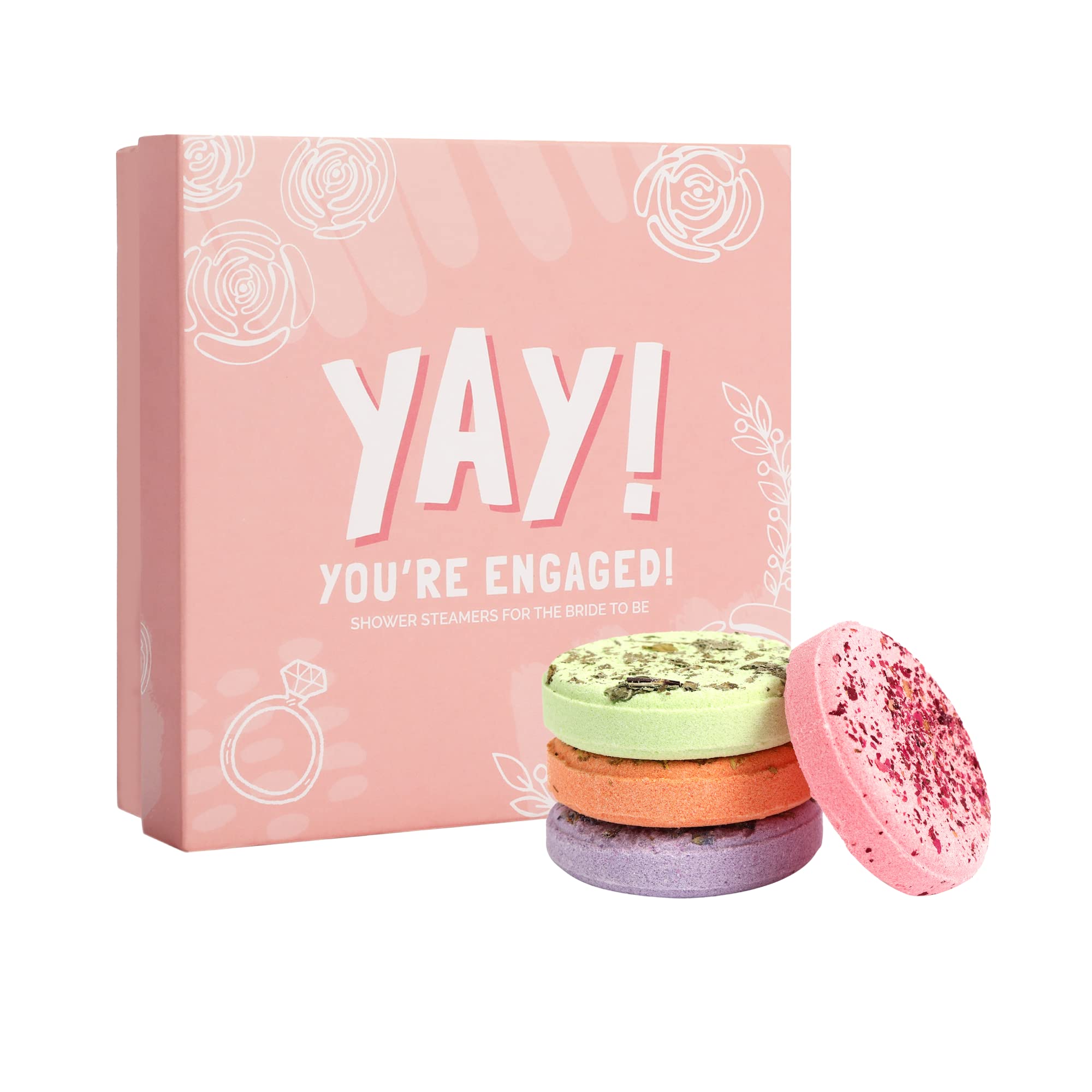 Best Aromatherapy Shower Steamers for Women - 4 Relaxing Scents (Eucalyptus & More) | Perfect Engagement Gift & Unique Bride-to-Be Present | Use for Bridal Showers, Self-Care & Stress Relief
