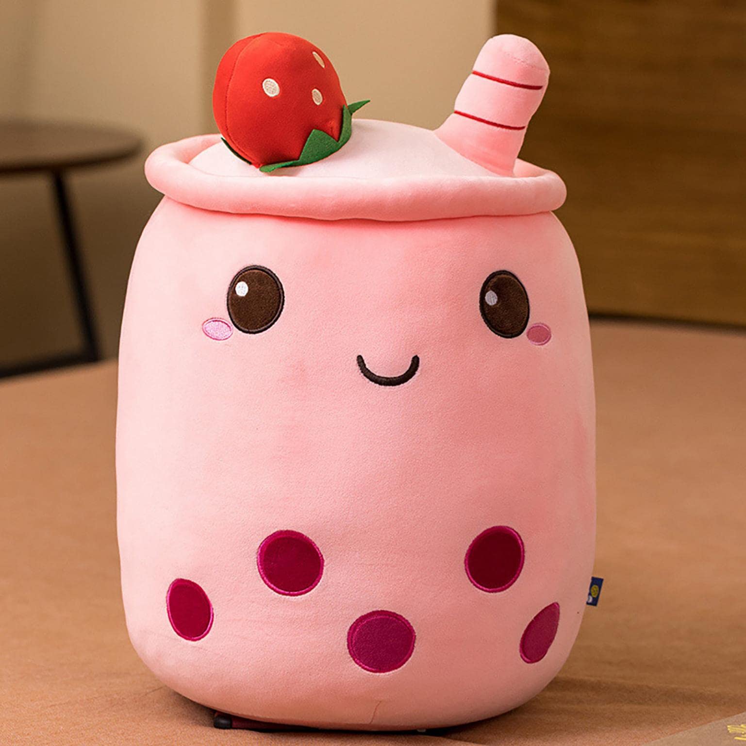 Cute Bubble Tea Plush Toy - Boba Milk Tea Stuffed Pillow, Kawaii Cup-Shaped Doll with Pearls, Soft Cartoon Plushie for Kids & Adults | Perfect Christmas & Birthday Gift (Pink) - Great for Bedroom Decor, Anime Lover Gifts, and Cozy Cuddle Companions