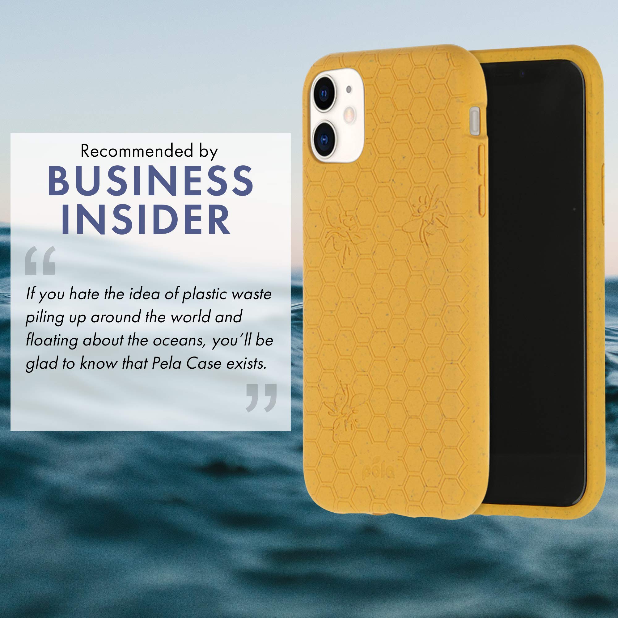 Pela Eco-Friendly Compostable Phone Case for iPhone 6+/6s+/7+/8+ - Phthalate & BPA Free, Precise Fit for Charger, Speakers, Volume & Power Buttons - Plus Seashell Design - Perfect for Outdoor & Daily Use